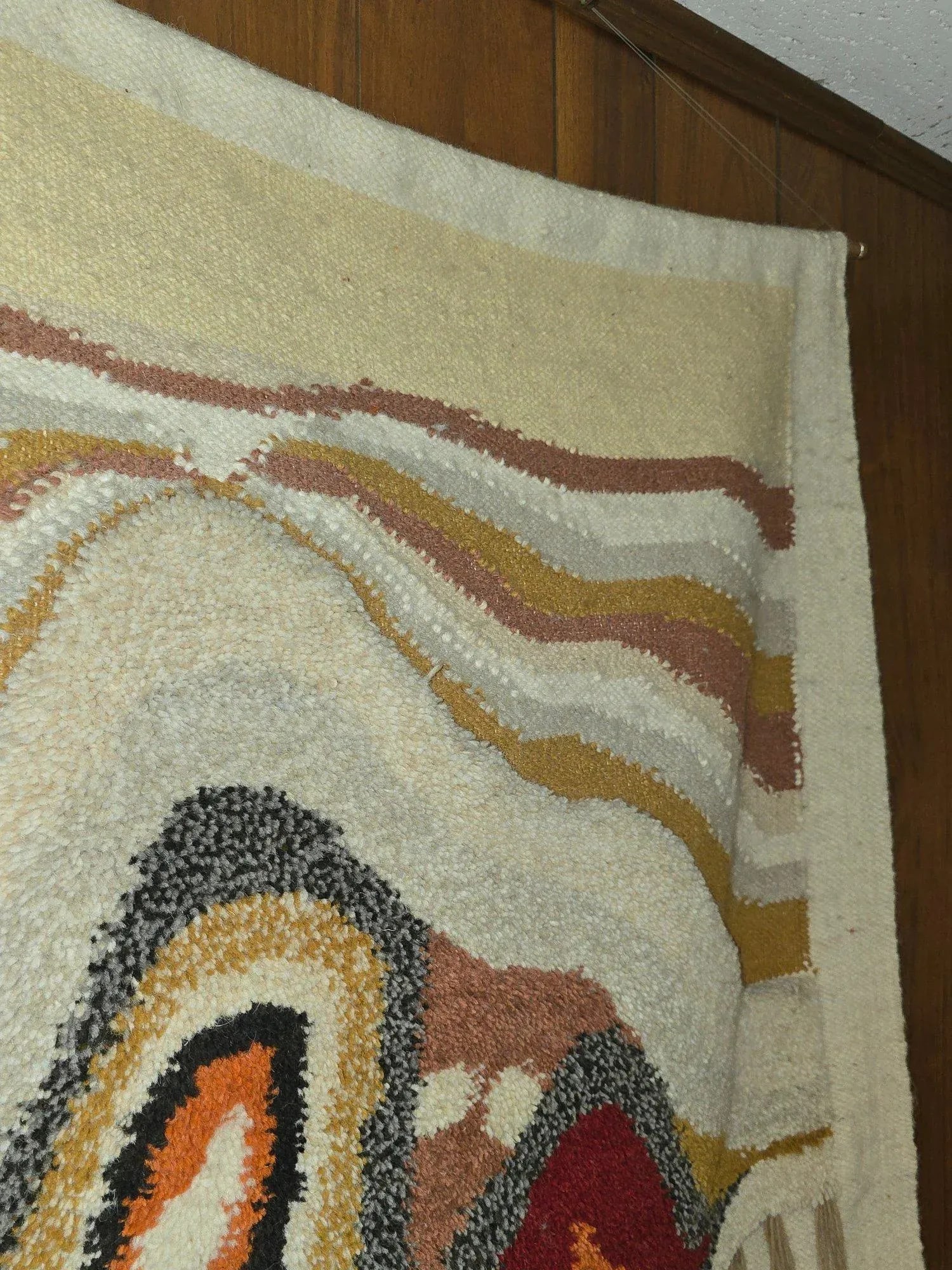 1970s Macrame Wall Rug Tapestry - 3