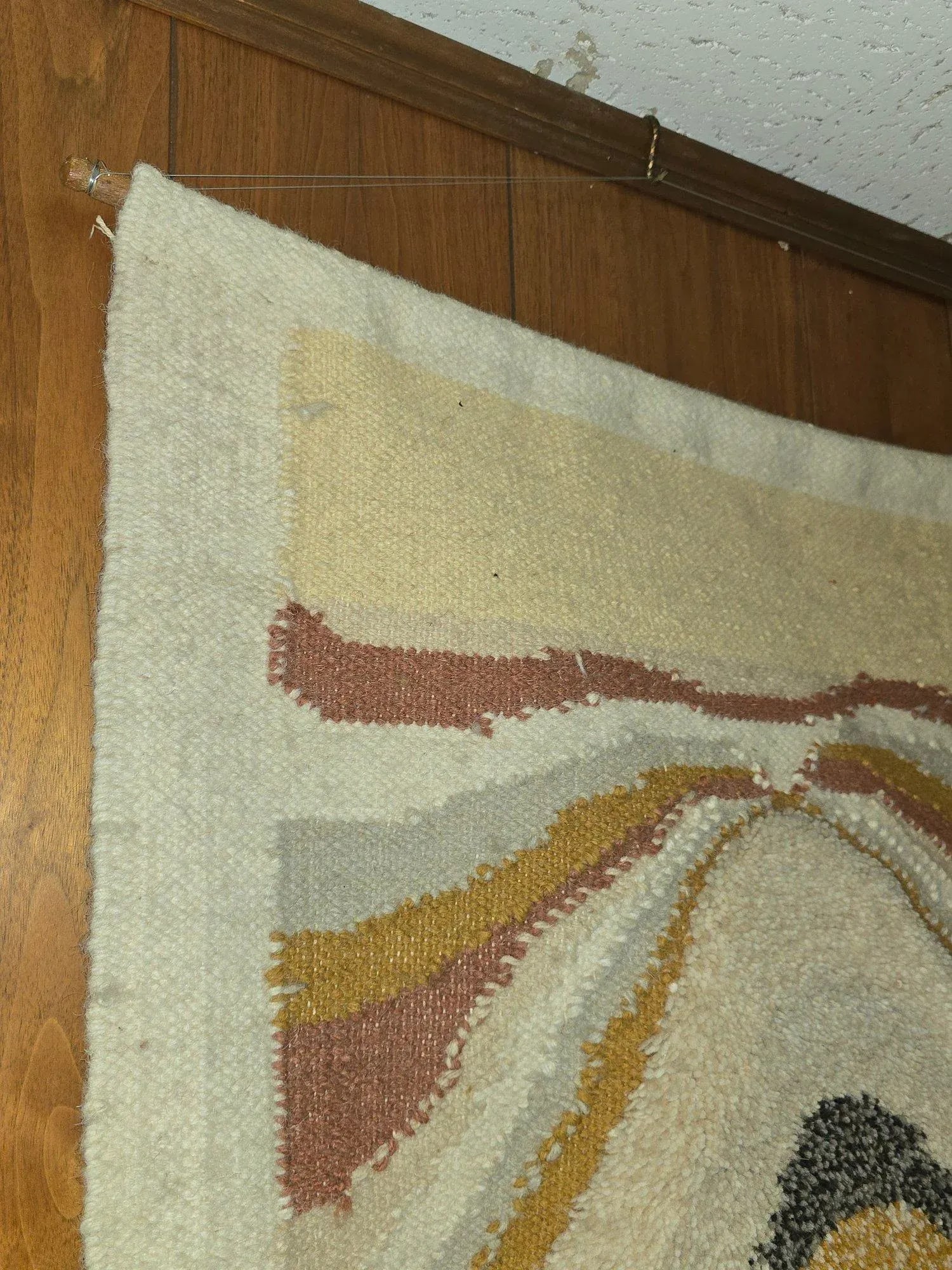 1970s Macrame Wall Rug Tapestry - 4