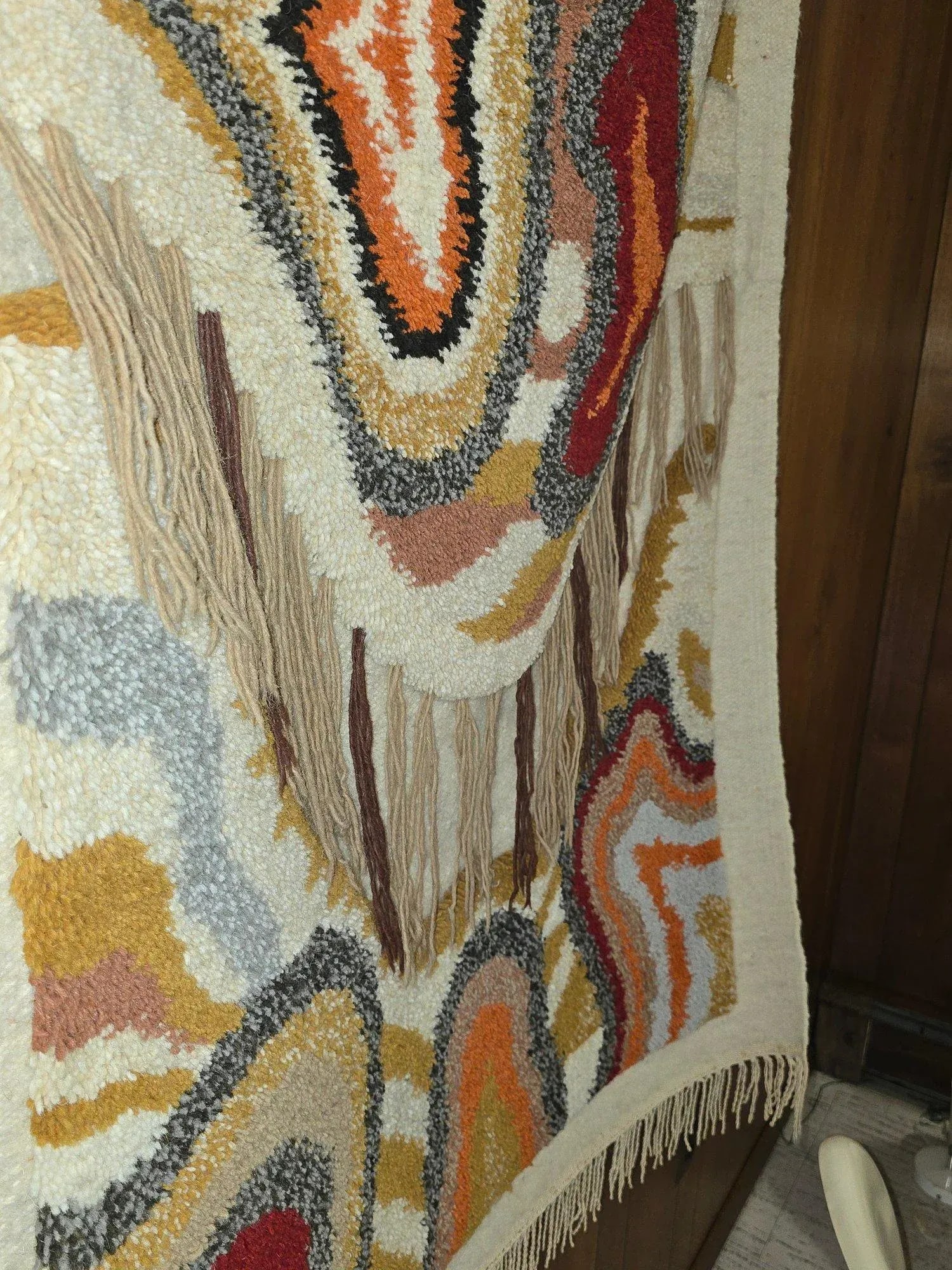 1970s Macrame Wall Rug Tapestry - 6