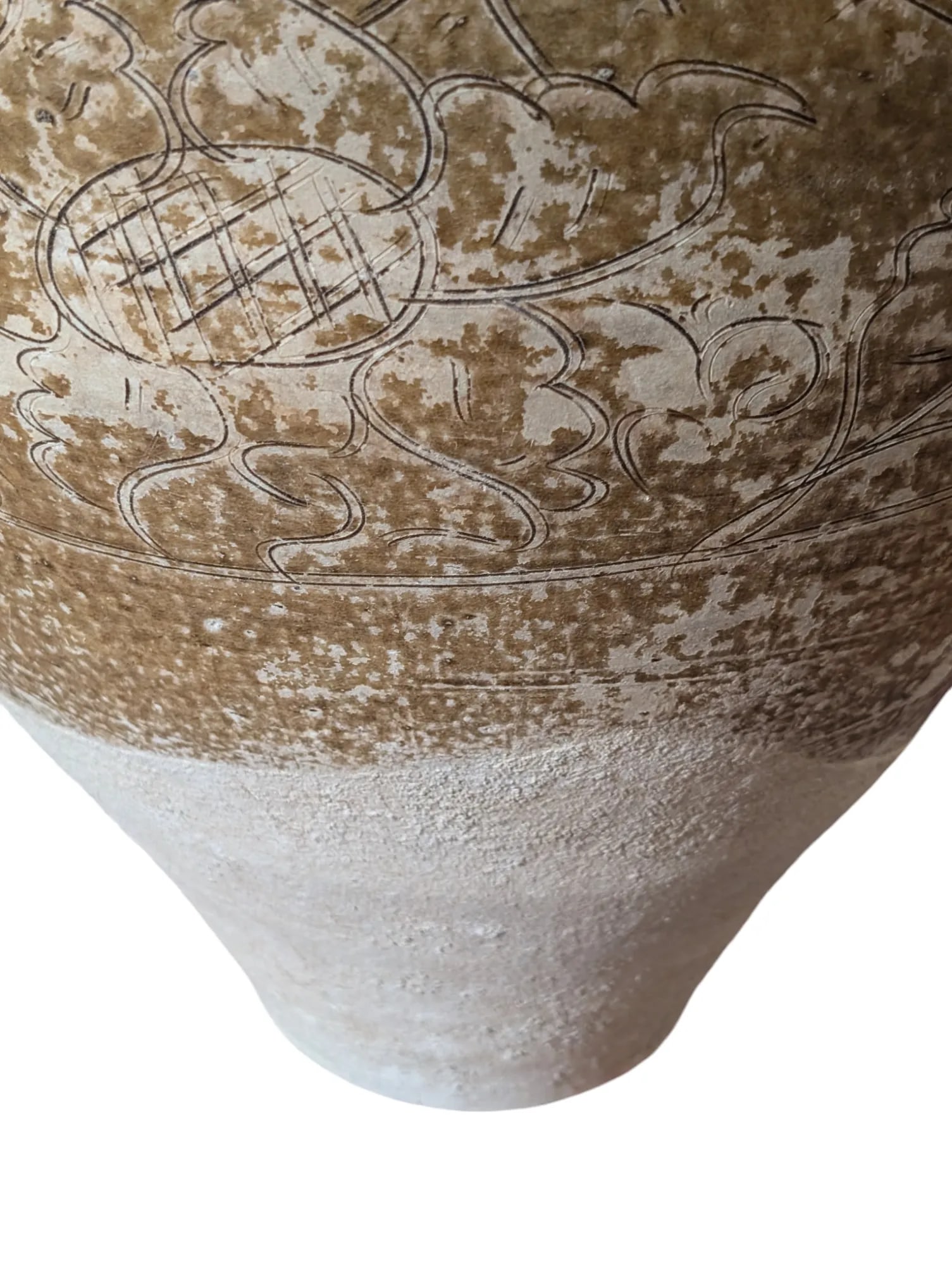 1950s Vintage Pottery Vase, Large Decorative Urn With Dragon Motif - 2