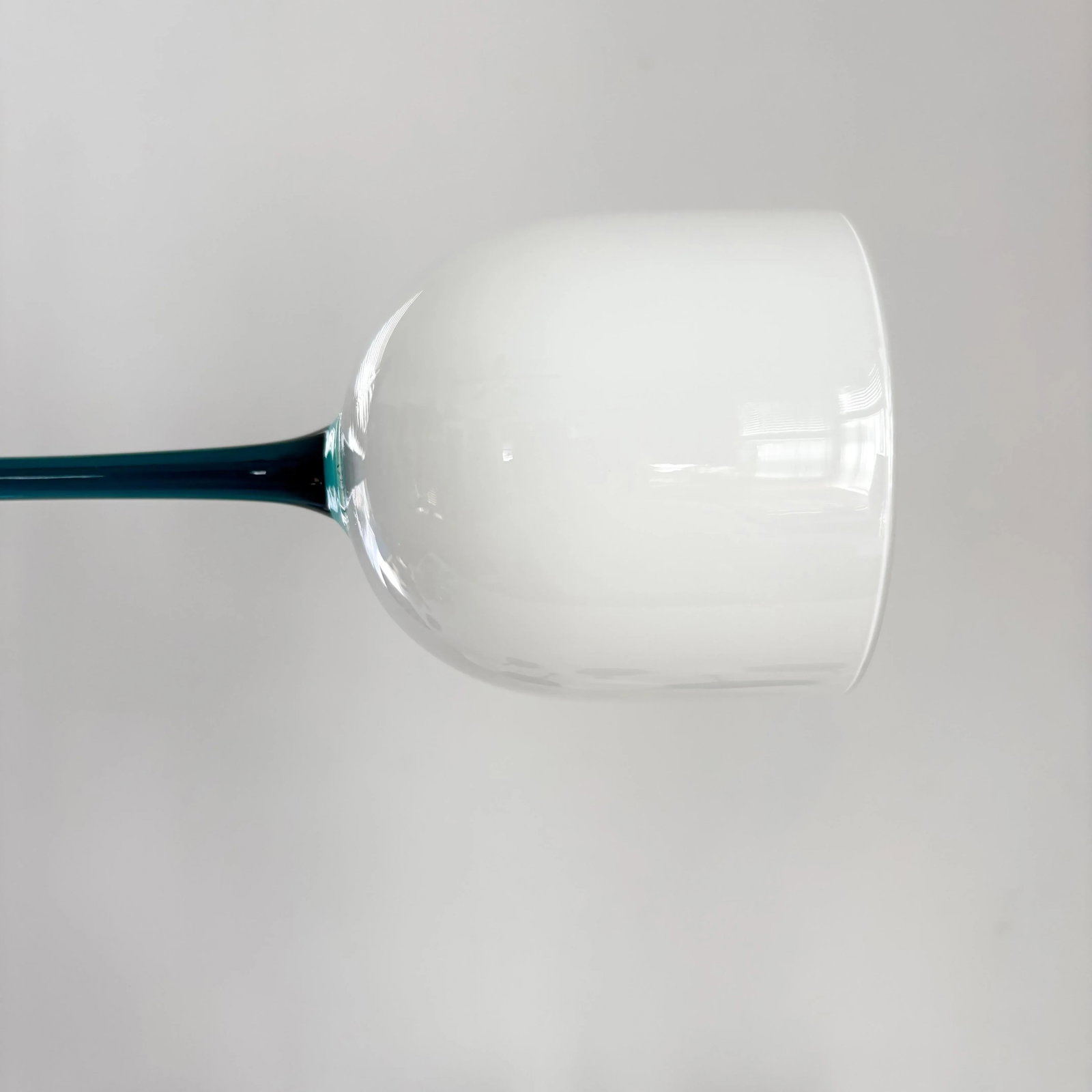 1960s Carlo Moretti Empoli Cased Teal Stemmed Wine Glasses- Set of 6 - 10