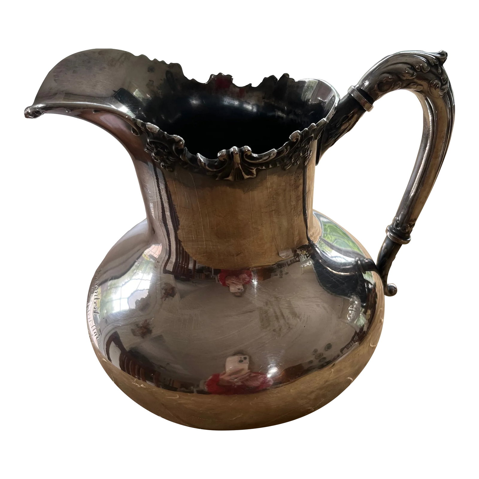 19th Century Reed and Barton Silver Plated Water Pitcher: Reed and Barton Silver plated water pitcher given as a retirement gift to the first U.S. Postmaster appointed by the President of the USA. The providence/paperwork has stayed with this commemorative p