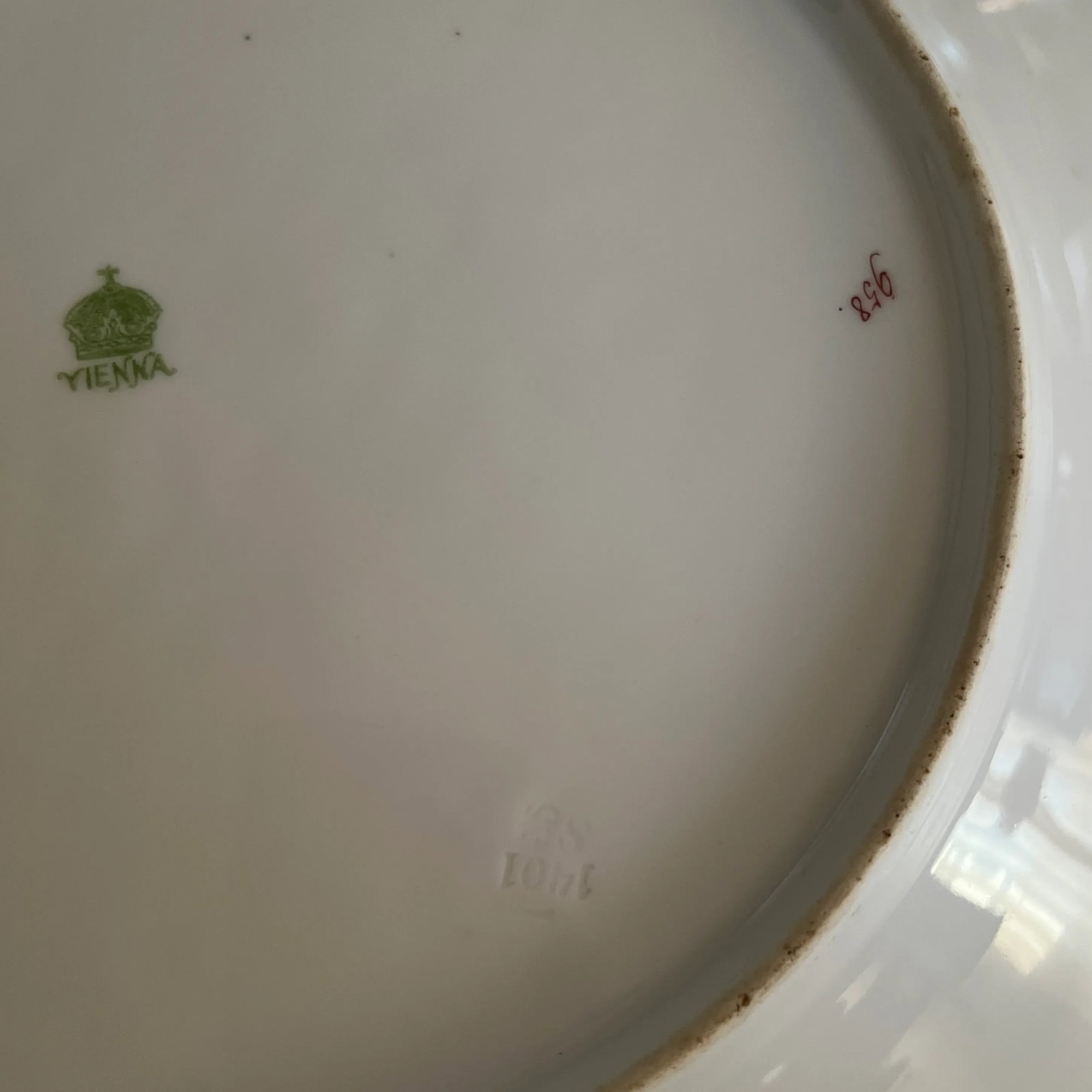Antique Vienna Cabinet Plate Features Courting Couple - 10