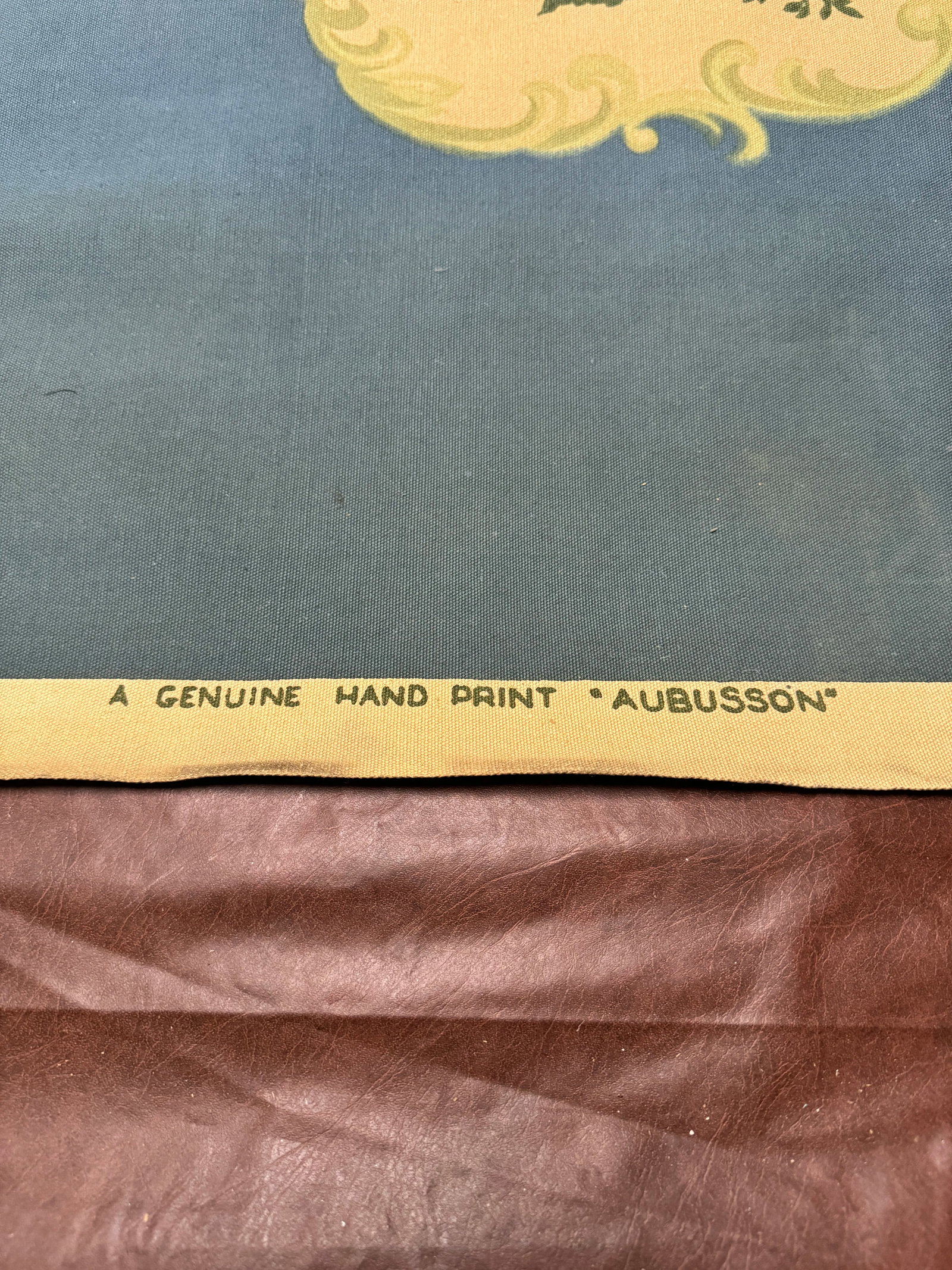 Vintage Aubusson Hand Print Tapestry - 10