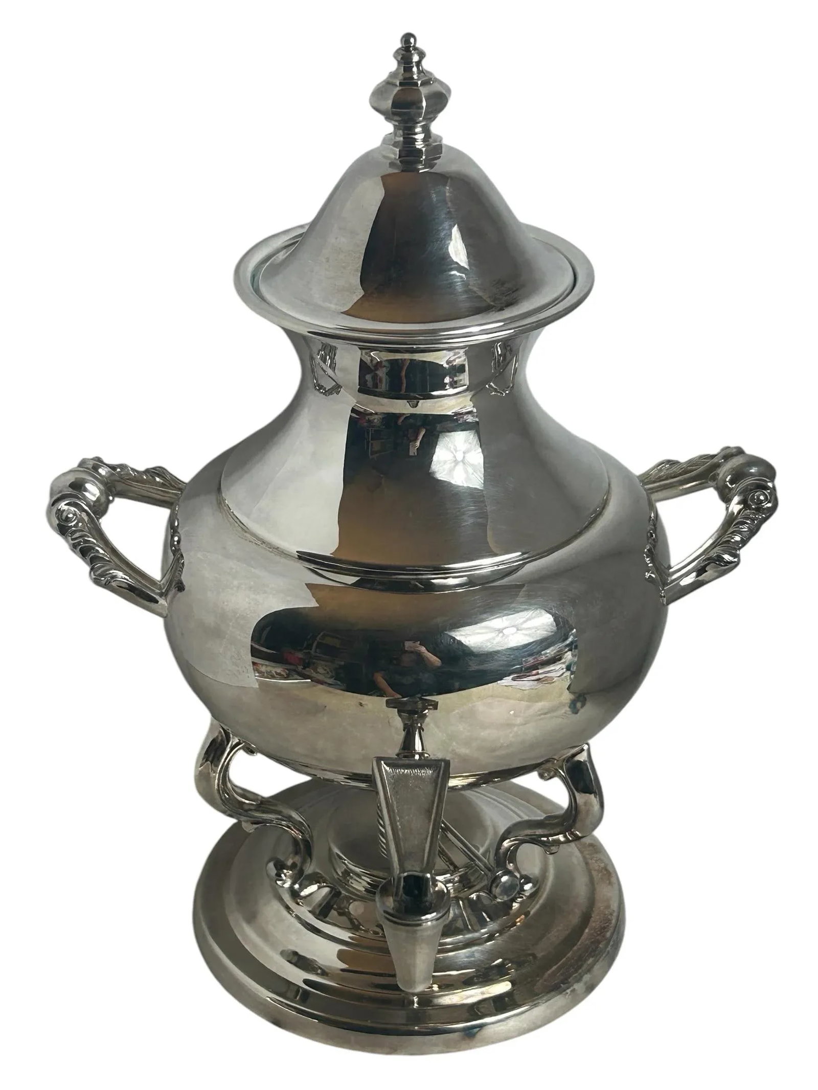 Vintage Tea Urn Primrose Silver Plate Coffee Hot Water Beverage Dispenser - 3