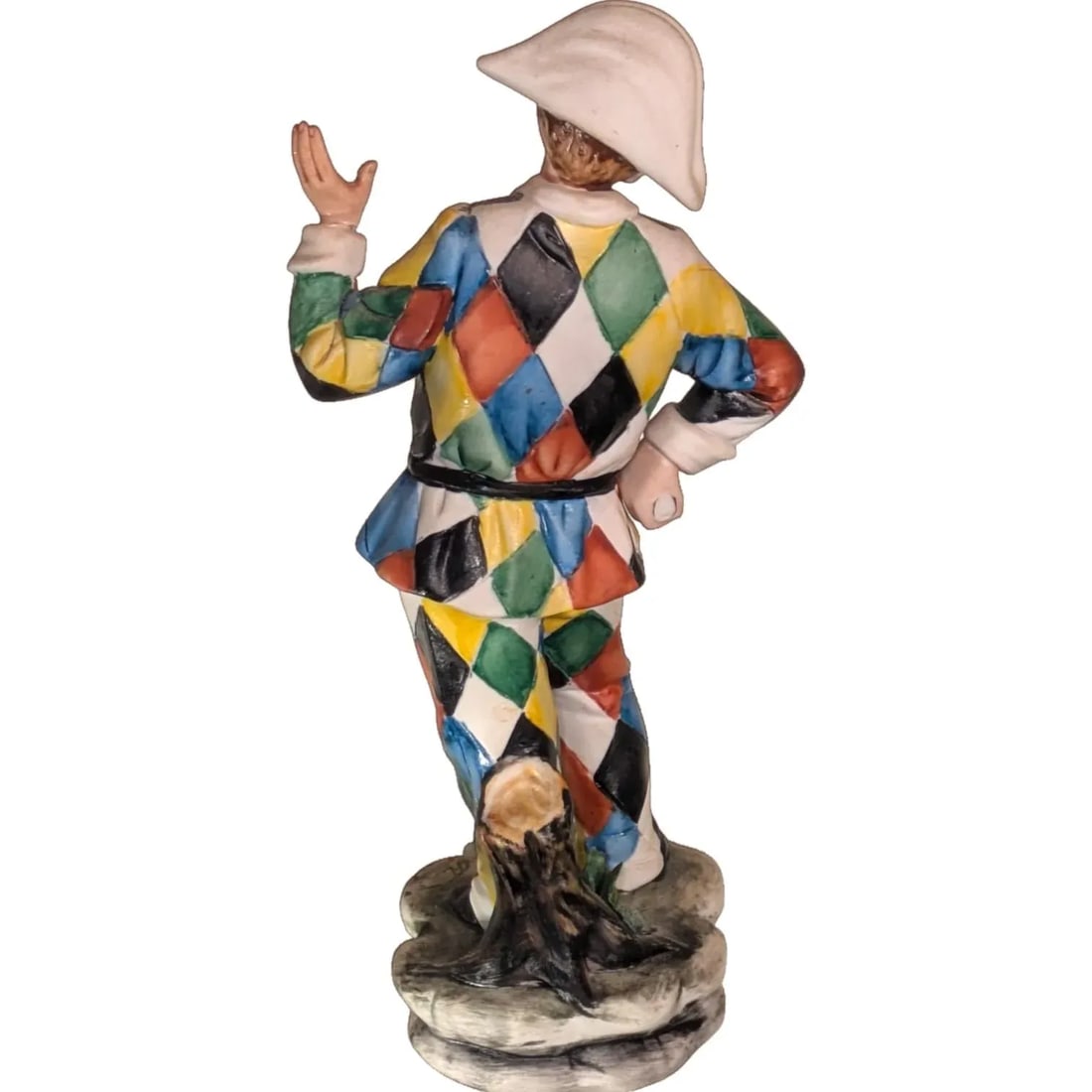 "Masked Jester" in Capodimonte Porcelain Signed "La Medea by Rori" Napoli Italy 1960-1970s - 4