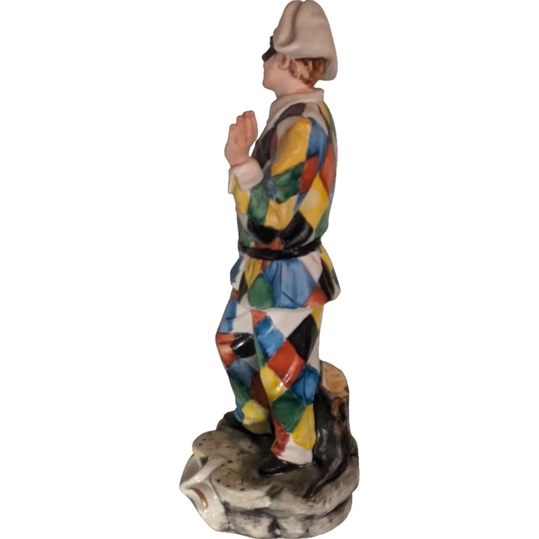 "Masked Jester" in Capodimonte Porcelain Signed "La Medea by Rori" Napoli Italy 1960-1970s - 5
