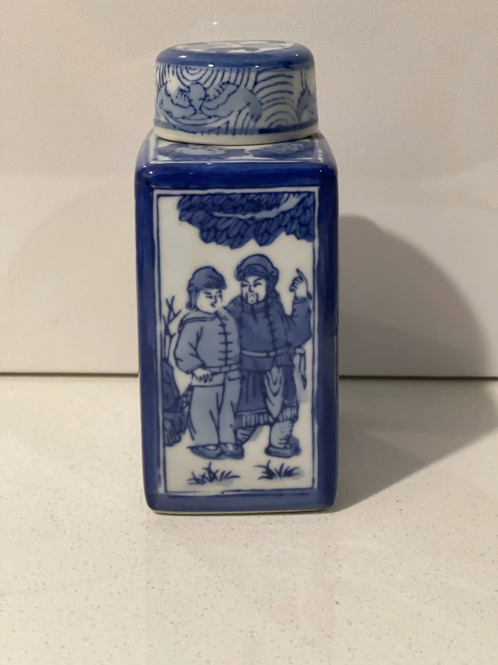 Early 20th Century Antique Chinese Export Porcelain Tea Caddy - 3