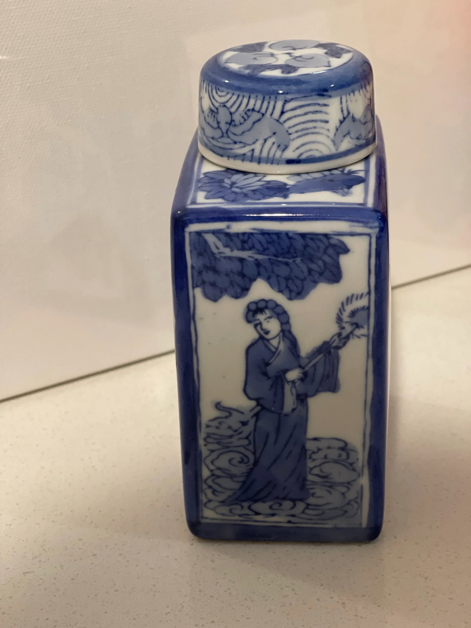 Early 20th Century Antique Chinese Export Porcelain Tea Caddy - 6