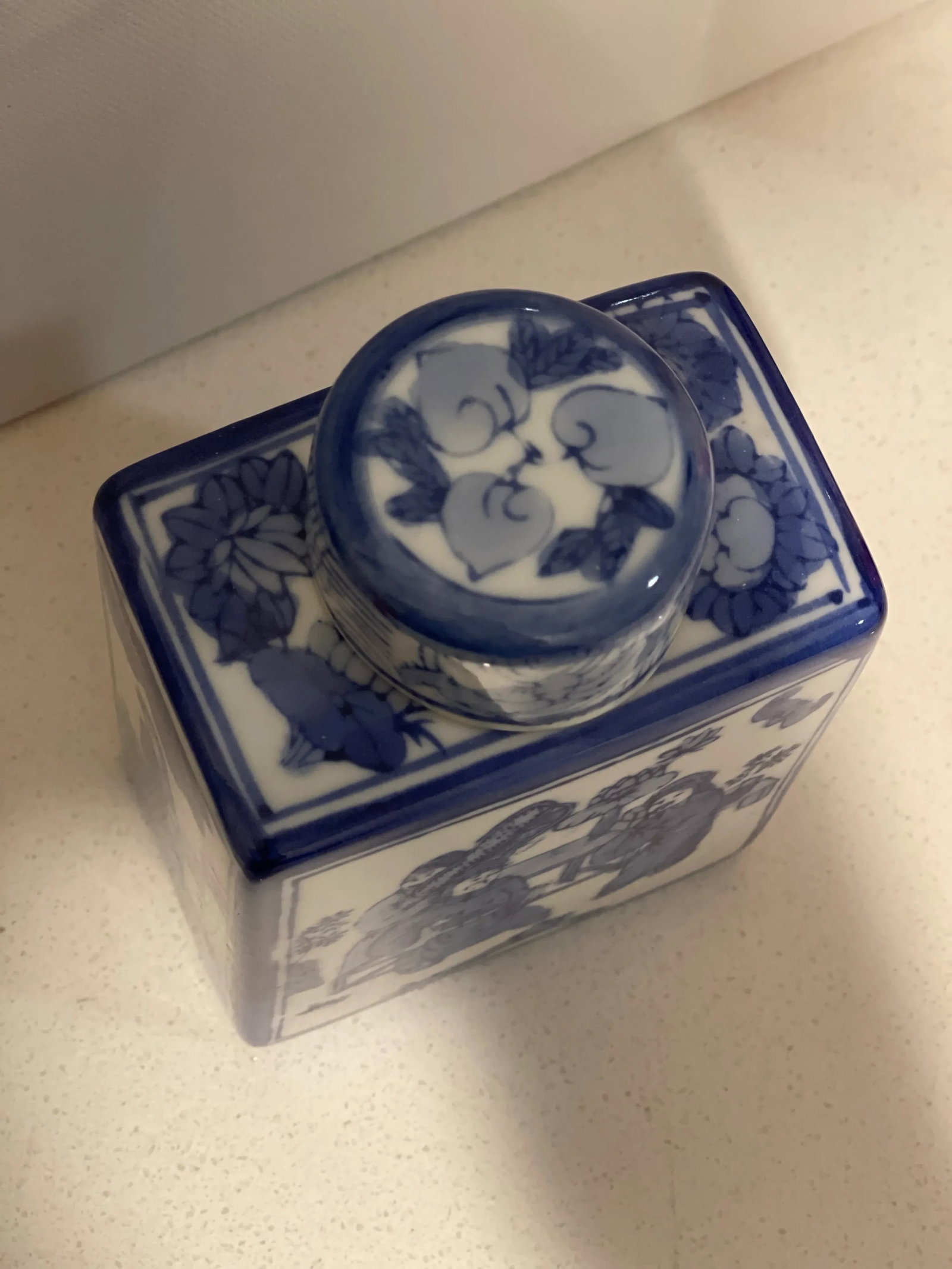 Early 20th Century Antique Chinese Export Porcelain Tea Caddy - 7