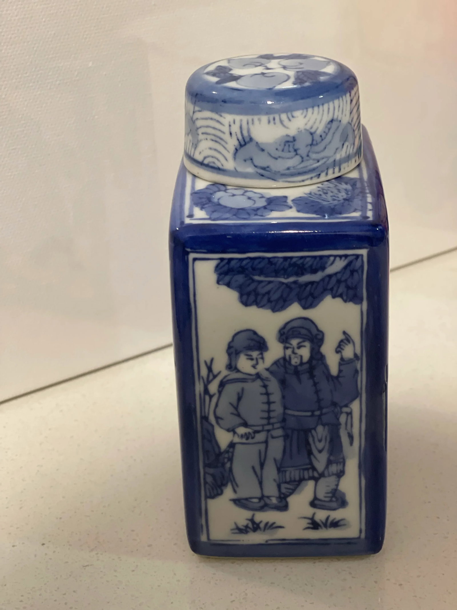Early 20th Century Antique Chinese Export Porcelain Tea Caddy - 8