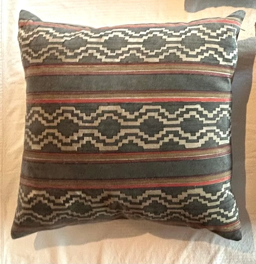 Hand Blocked Velvet Decorative Pillow by Galbraith & Paul - 4