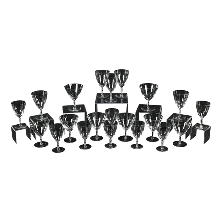 Circa 1926 Rene Lalique Guebwiller Stemware Set- 21 Pieces (1 of 10)