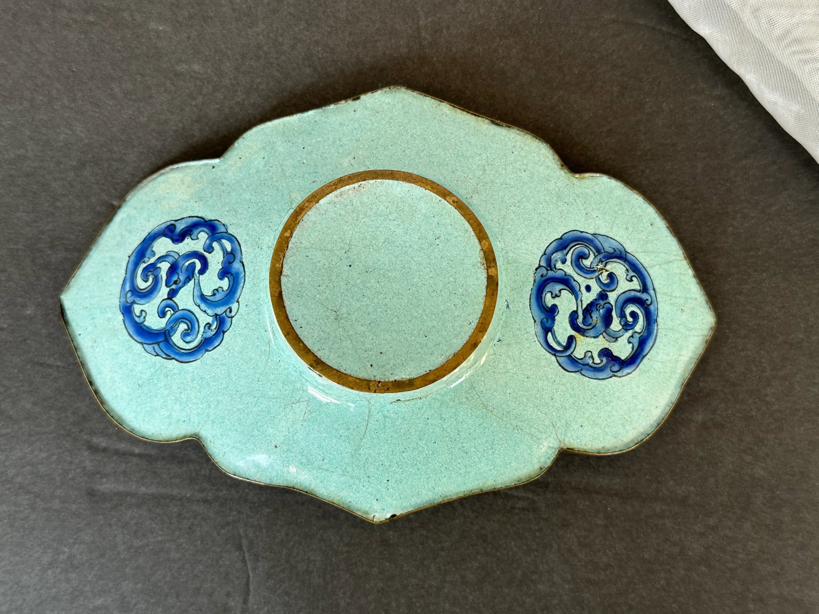 Antique Chinese Enamel Trinket Tray Ring Dish - 3