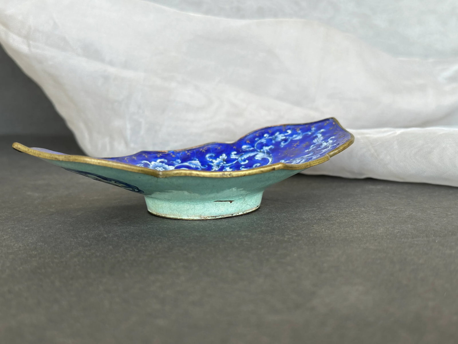 Antique Chinese Enamel Trinket Tray Ring Dish - 5