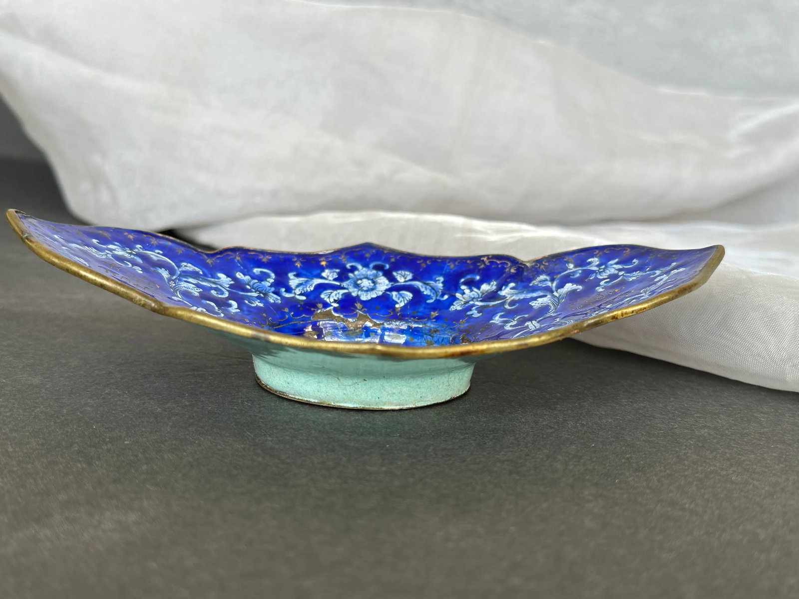 Antique Chinese Enamel Trinket Tray Ring Dish - 8