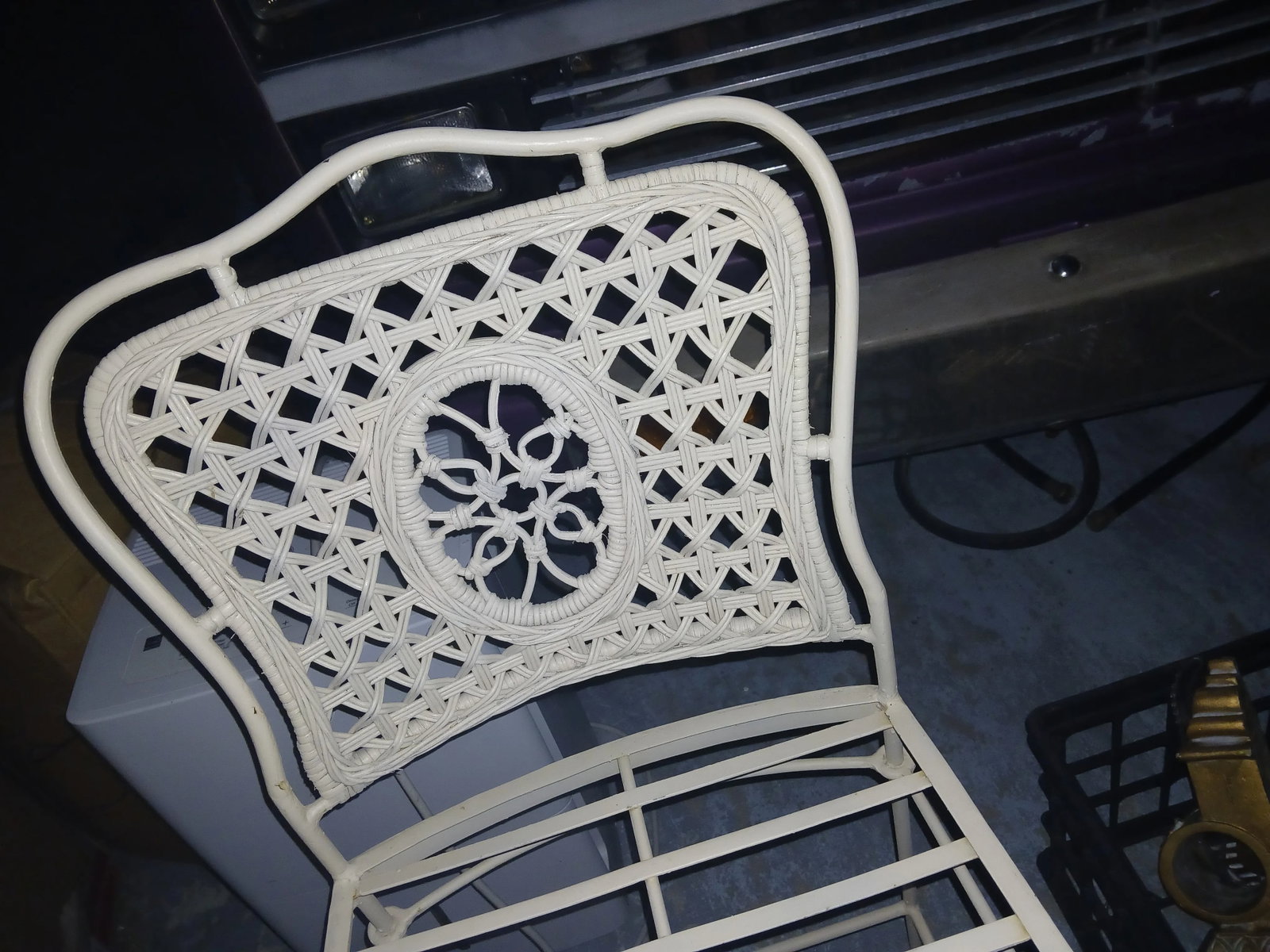 1950s Rattan and Iron Bar Stools or Counter Chairs - Set of 3 - 7