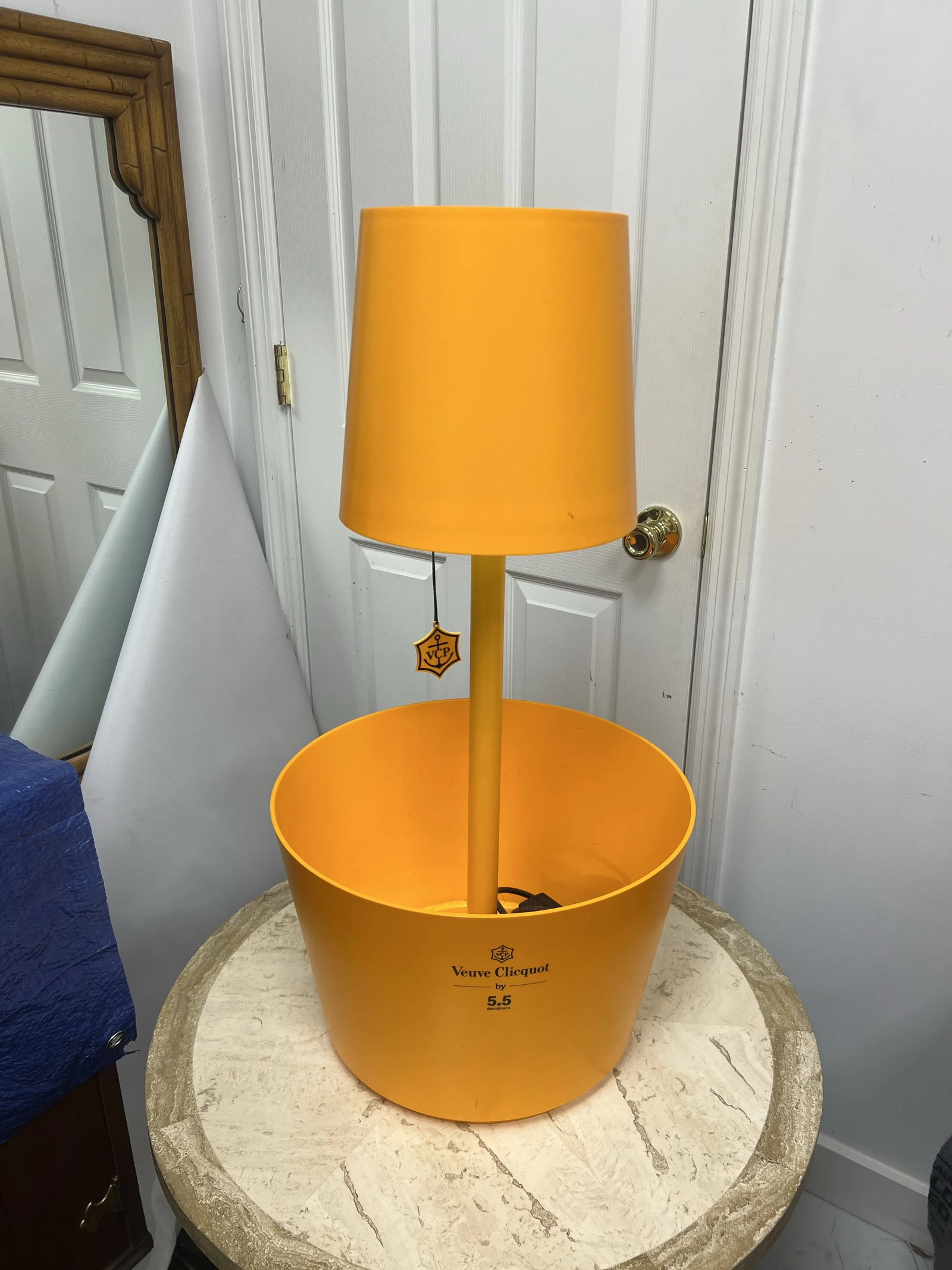 French Veuve Clicquot Ponsardin Champagne Cooler, Ice Bucket With Table Lamp. - 3