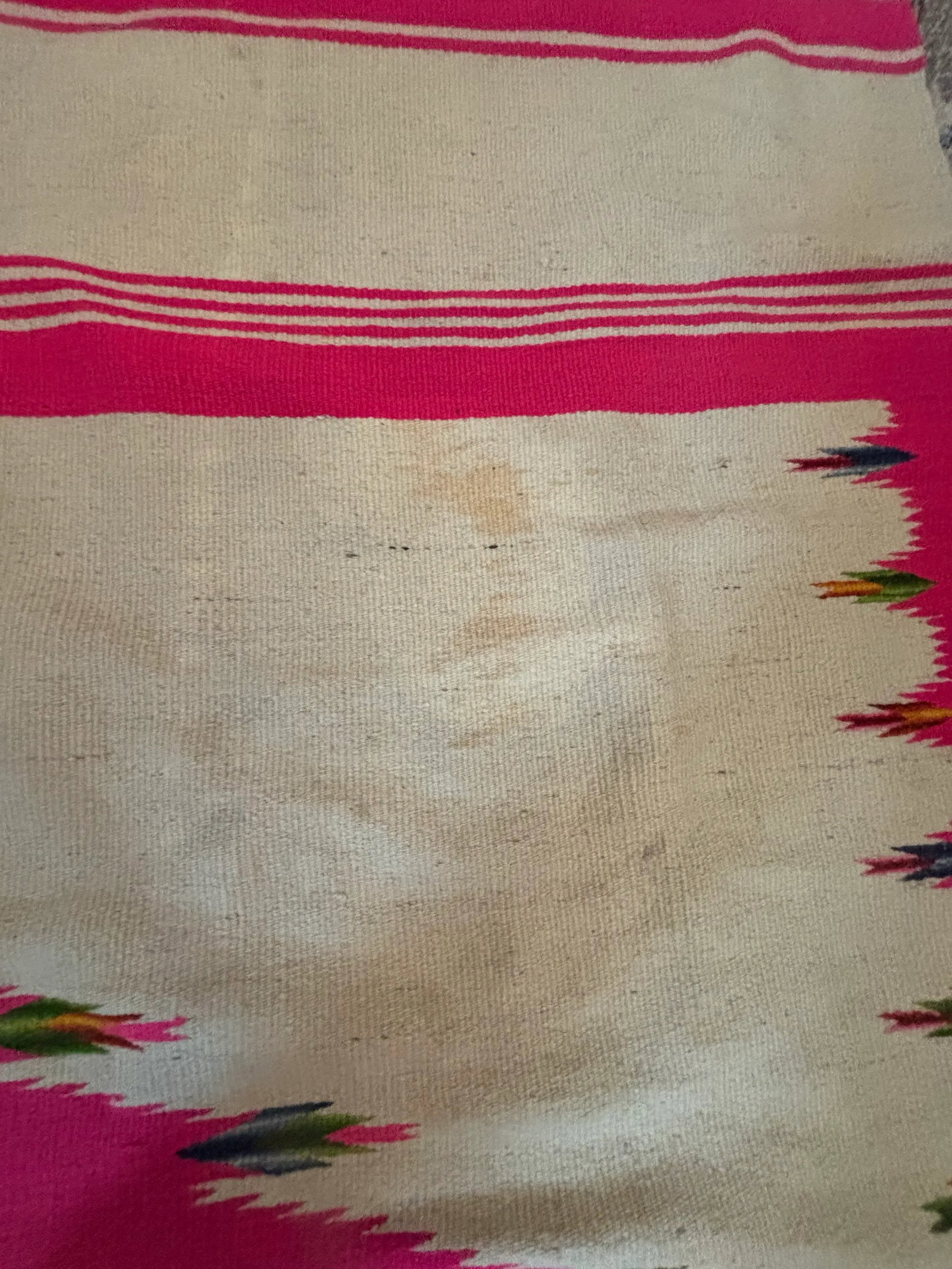 Late 19th/Early 20th Century Saltillo Serape Wearing Blanket - 2