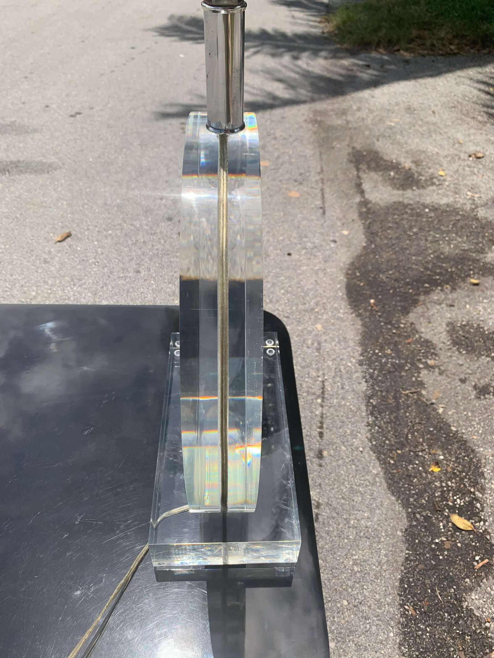 Springer Style Lucite Lamp Signed Marlee Vintage French - 10