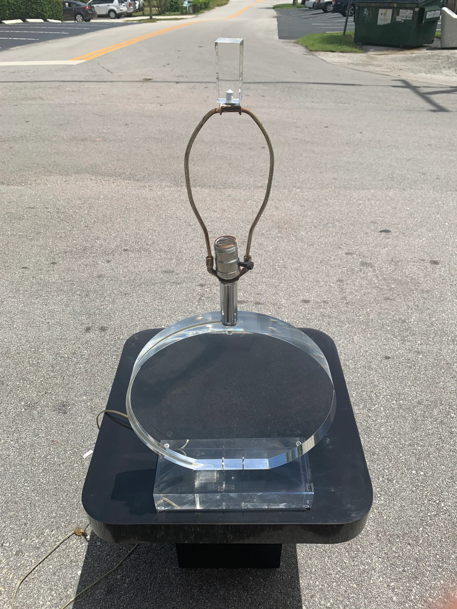 Springer Style Lucite Lamp Signed Marlee Vintage French - 2