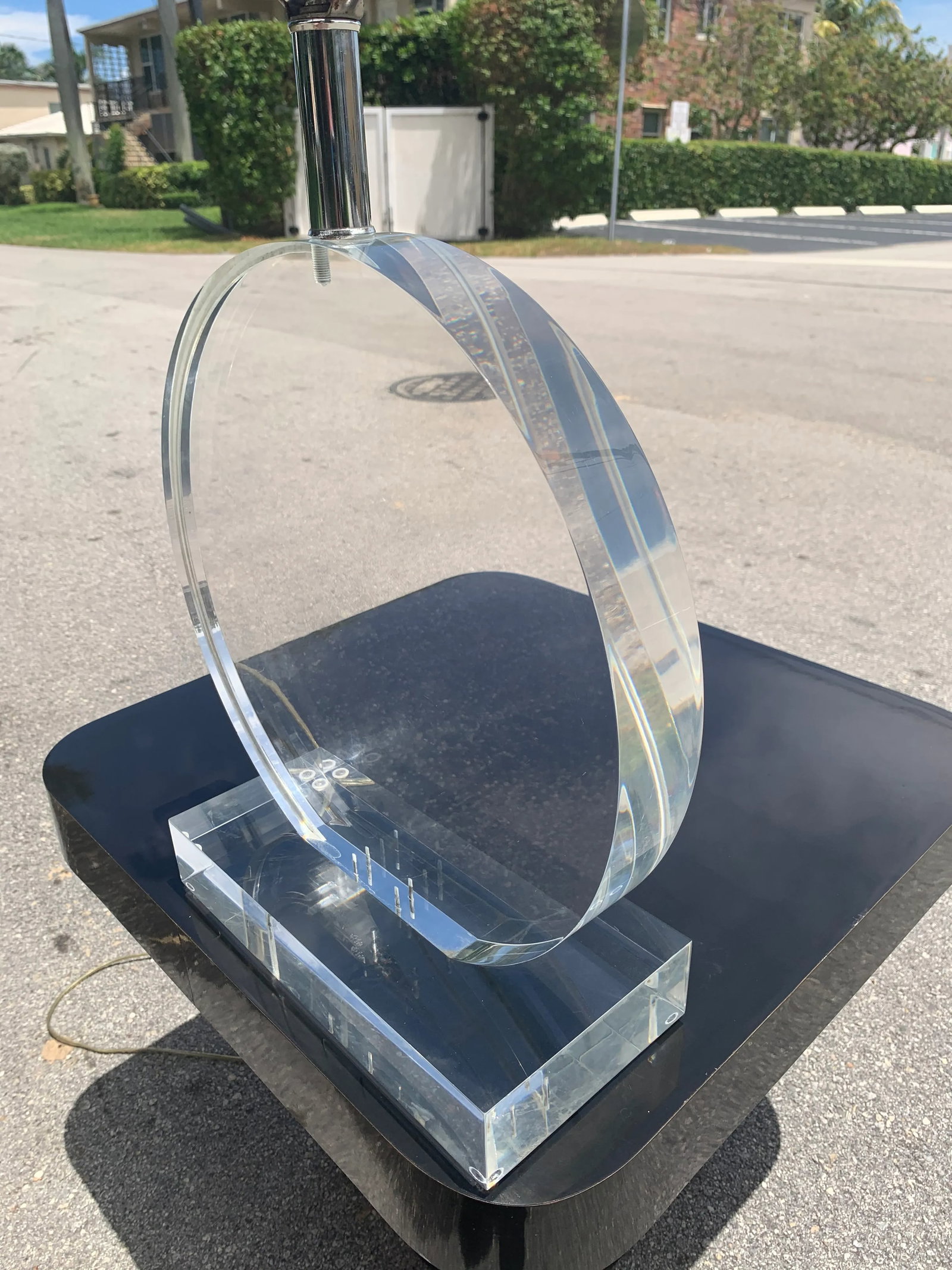 Springer Style Lucite Lamp Signed Marlee Vintage French - 8