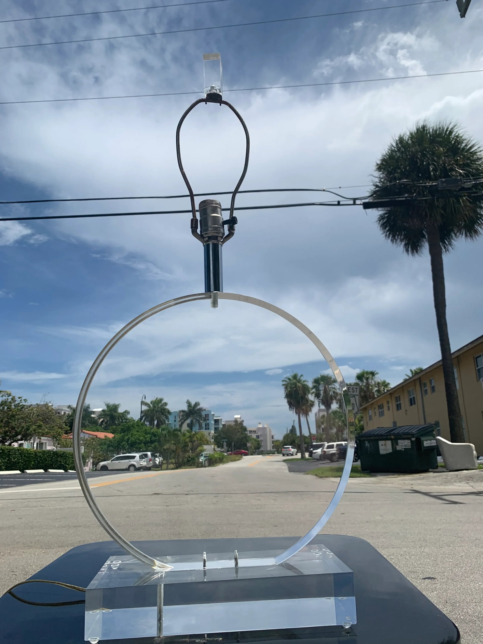 Springer Style Lucite Lamp Signed Marlee Vintage French - 9