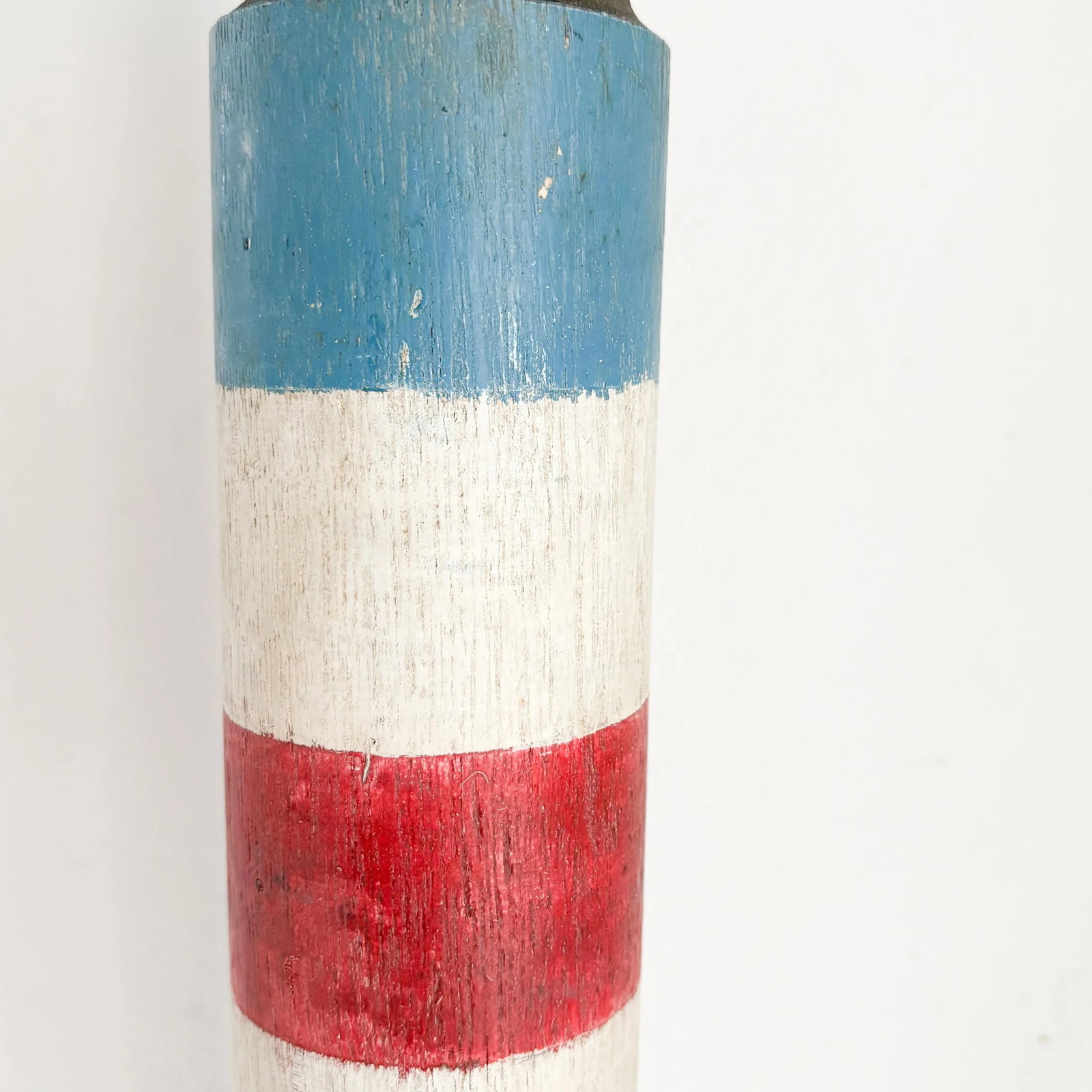 19th Century Wood Painted Barber Pole - 2