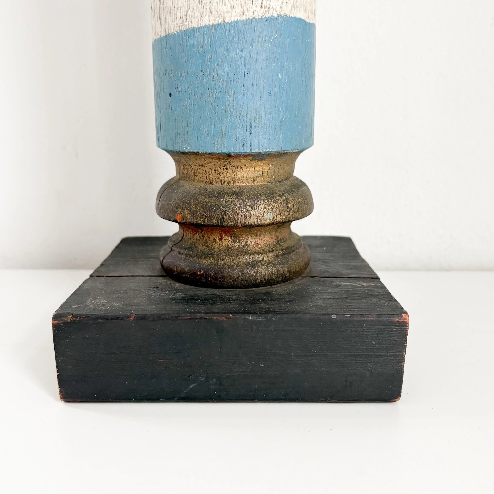 19th Century Wood Painted Barber Pole - 6