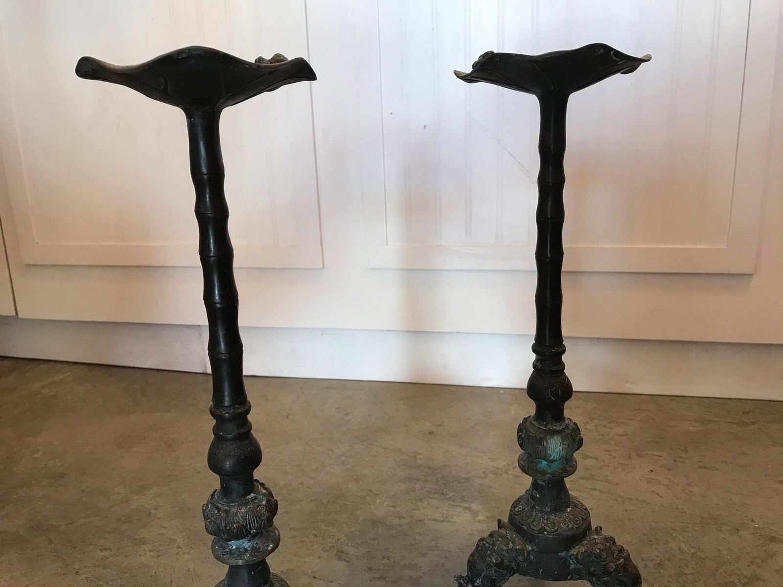 Vintage Elephant Brass/ Bronze Candle Holders - a Pair - 11