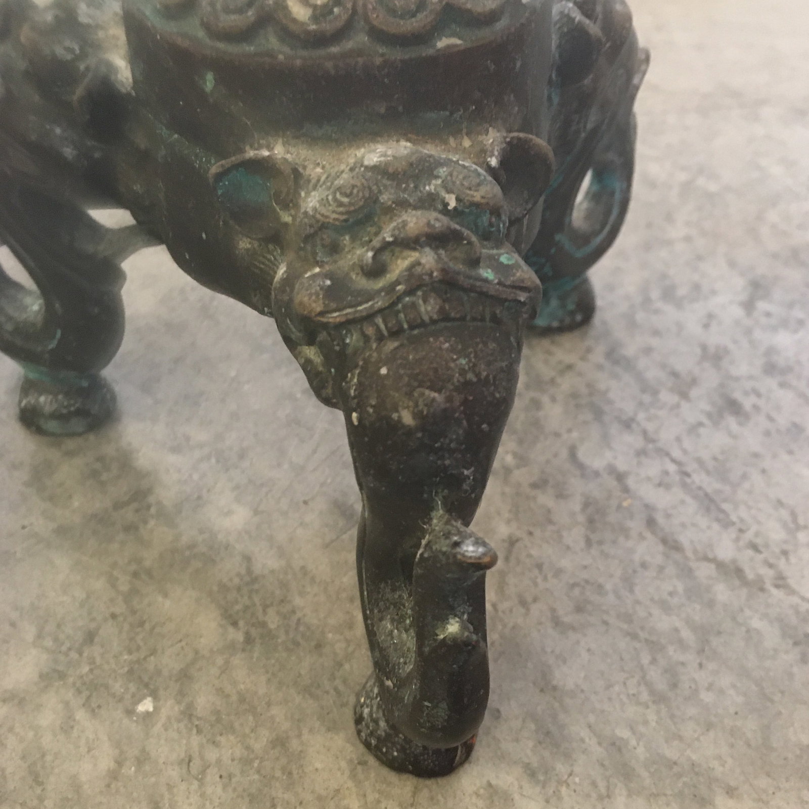 Vintage Elephant Brass/ Bronze Candle Holders - a Pair - 3