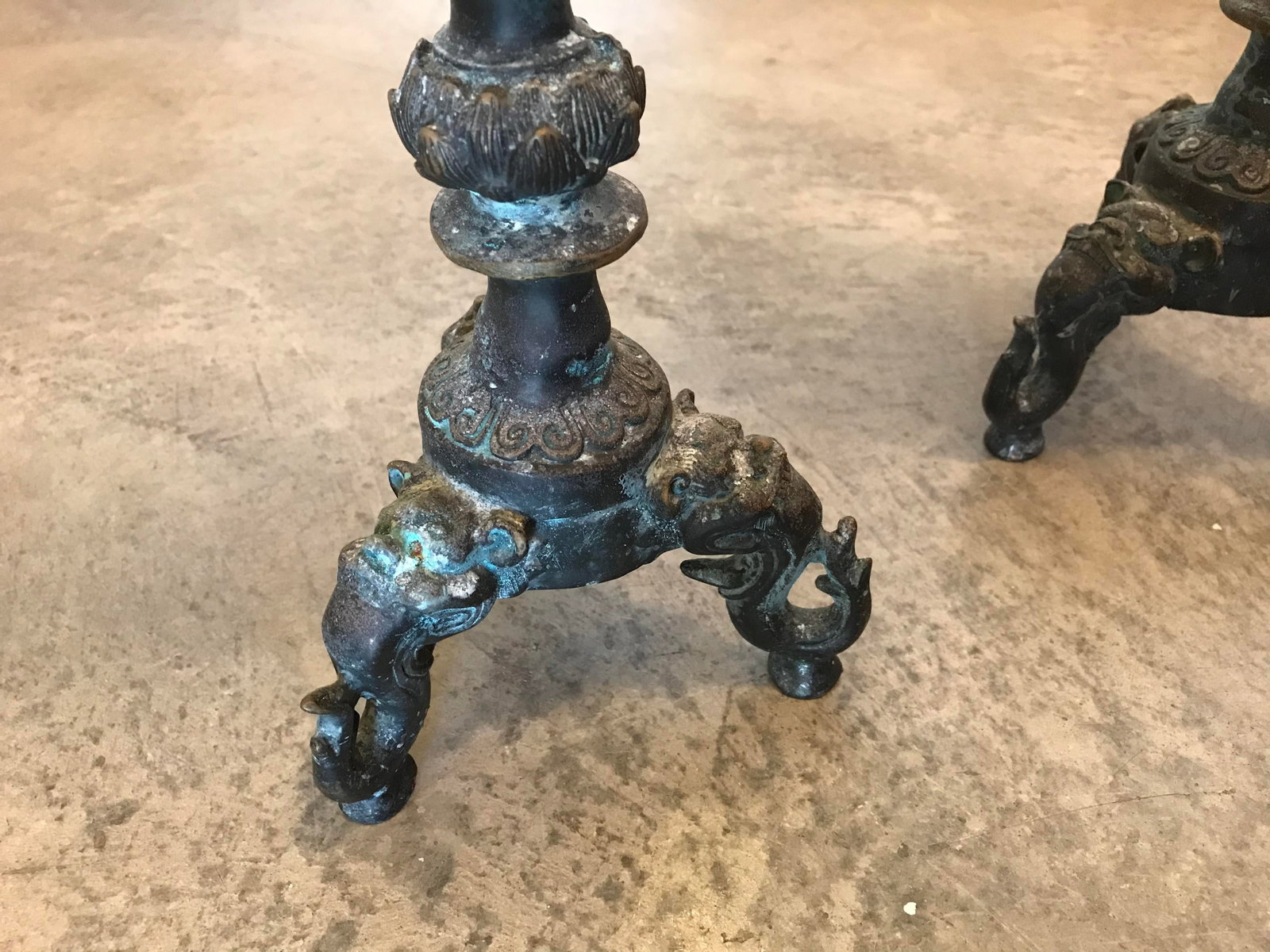 Vintage Elephant Brass/ Bronze Candle Holders - a Pair - 9