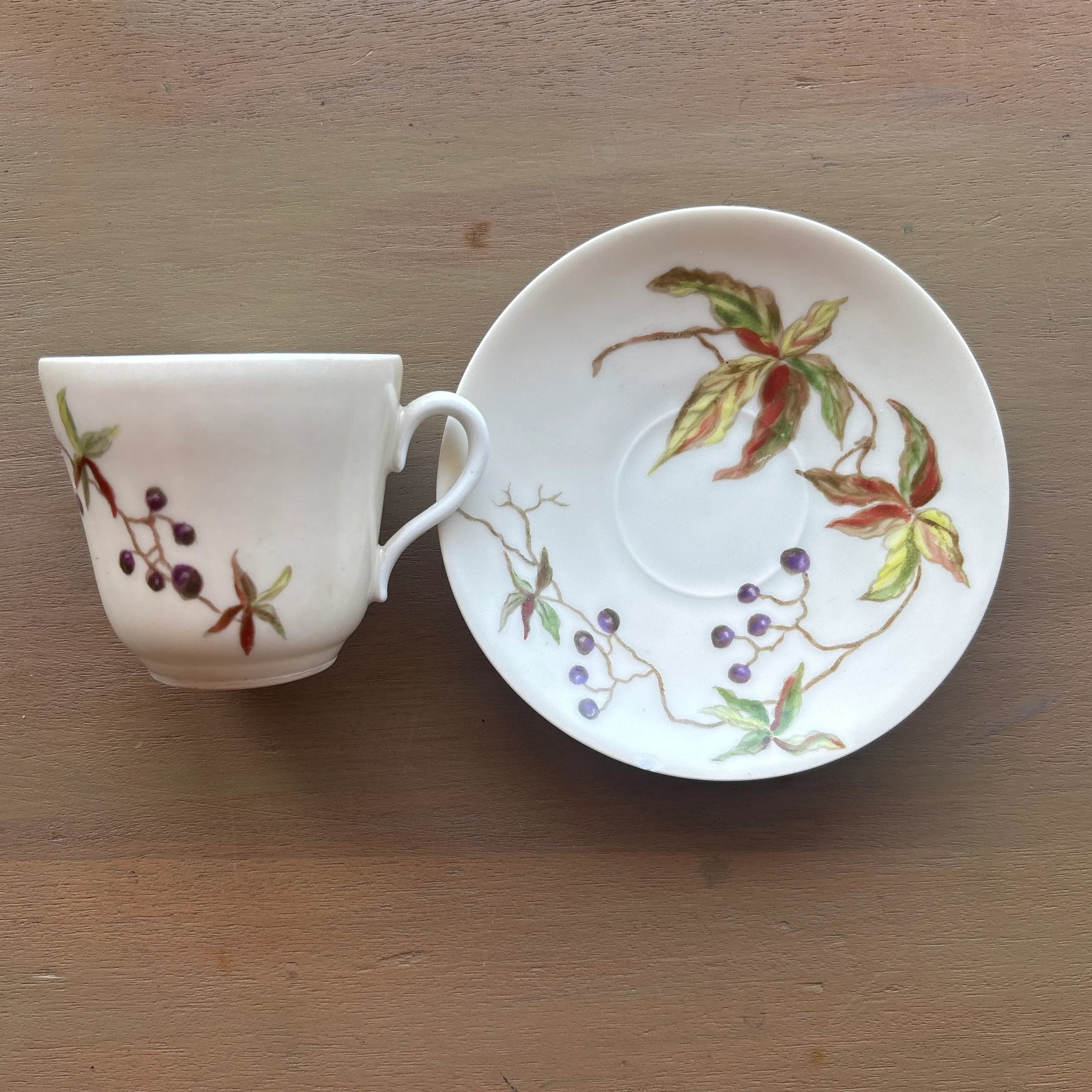 Circa 1770 Antique Bow Porcelain Tea Cup and Saucer With Hand Painted Designer Mark - 11