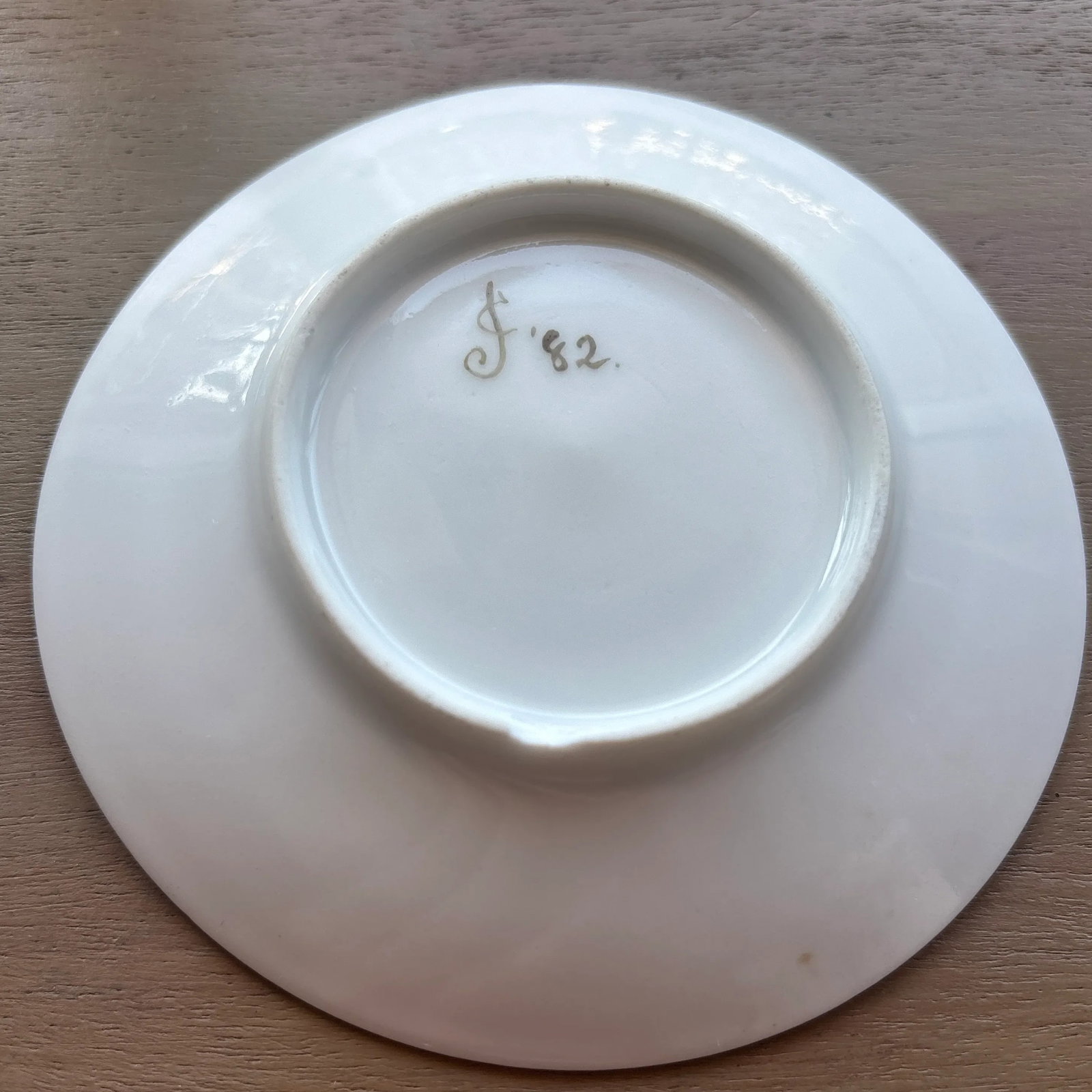 Circa 1770 Antique Bow Porcelain Tea Cup and Saucer With Hand Painted Designer Mark - 5
