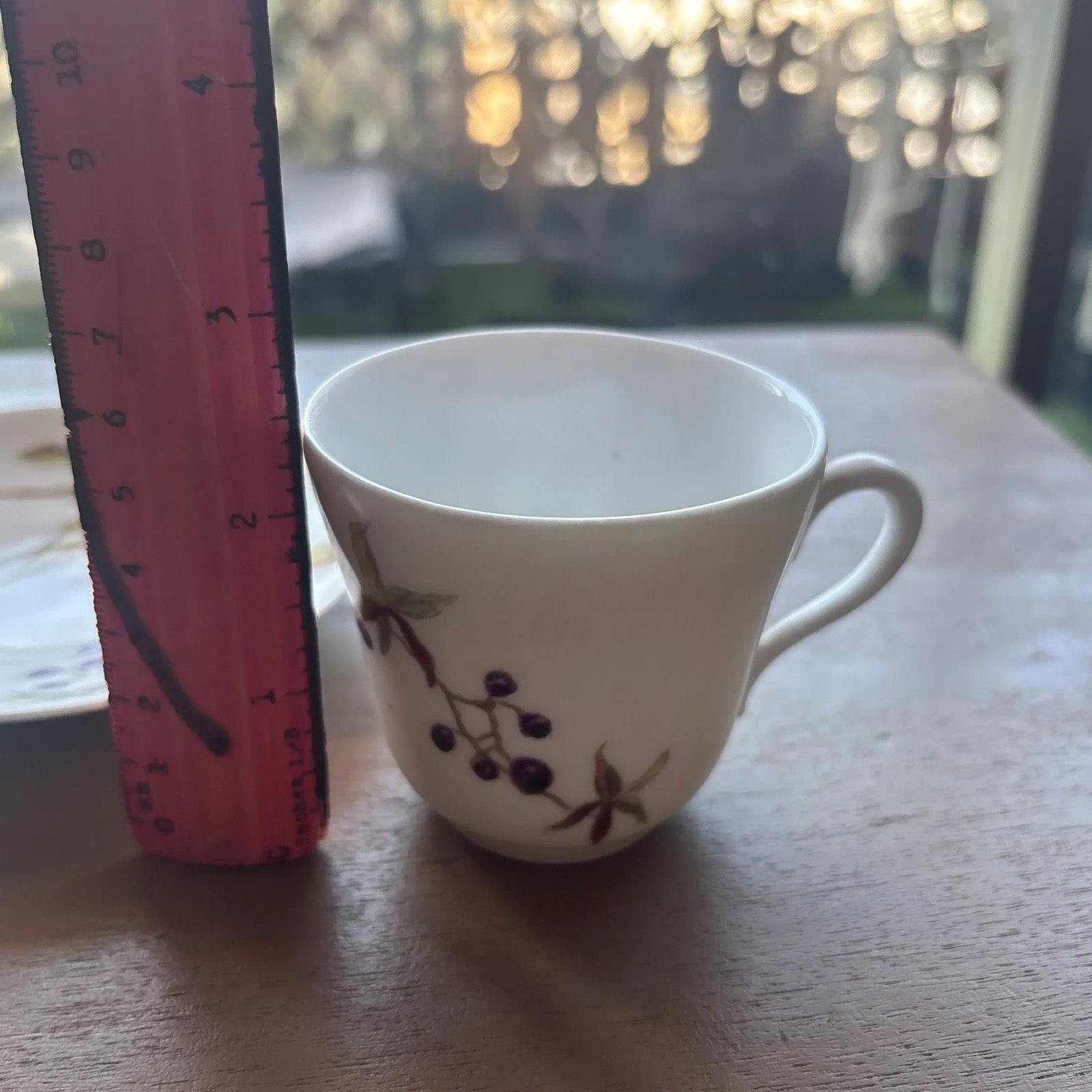 Circa 1770 Antique Bow Porcelain Tea Cup and Saucer With Hand Painted Designer Mark - 9