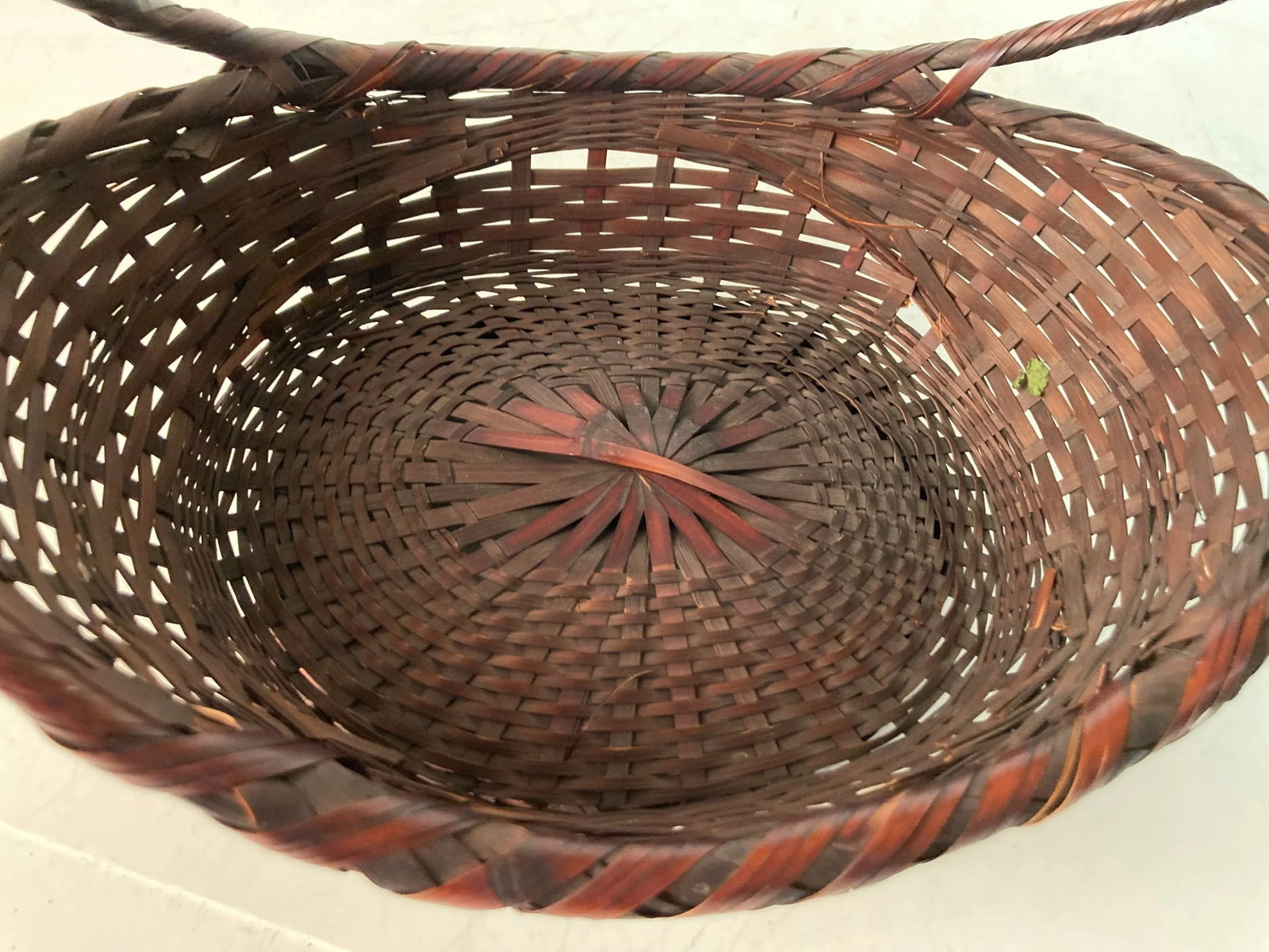1960s Japanese Split Bamboo Flower Gathering Basket for Ikebana - 2