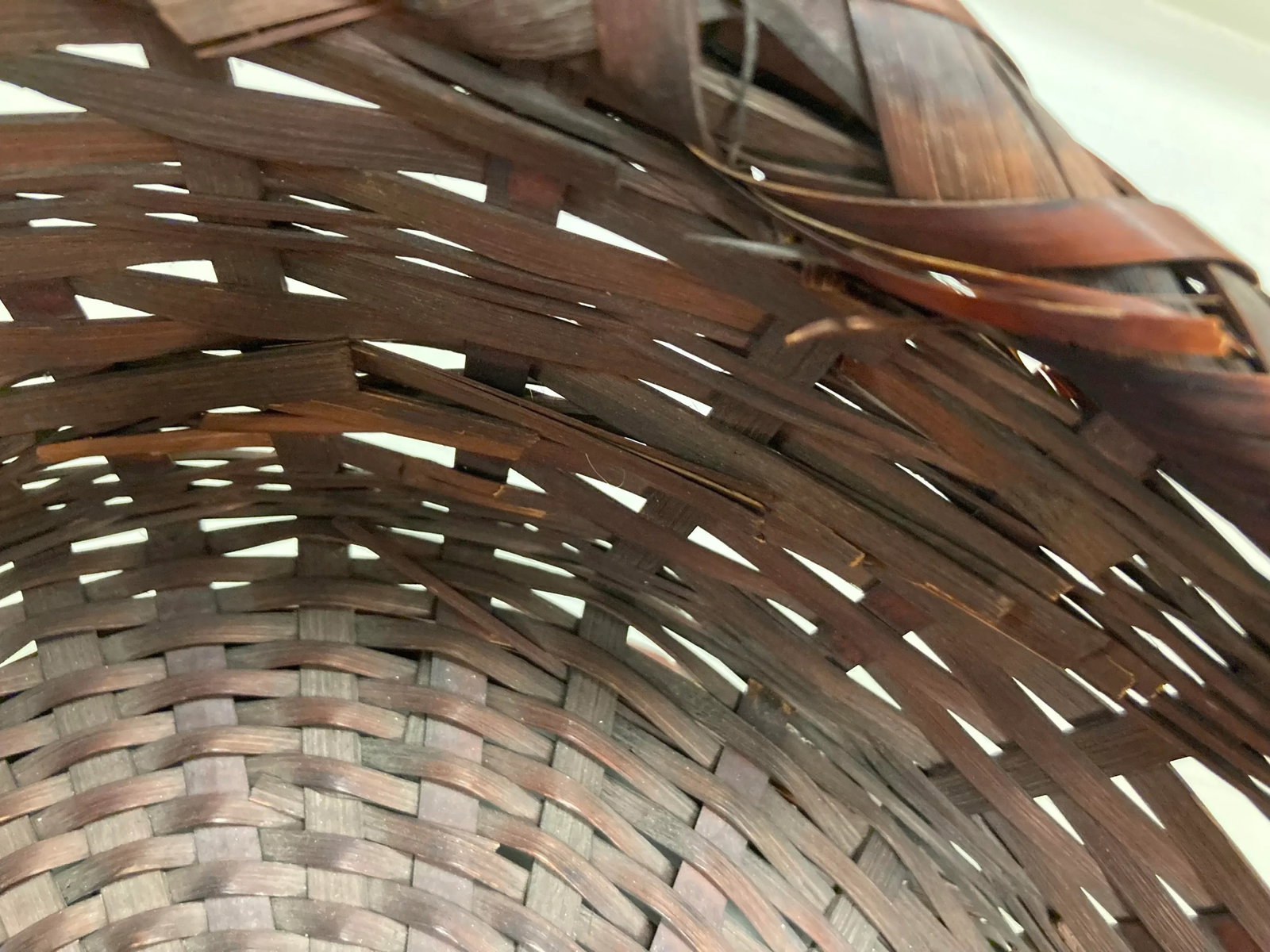1960s Japanese Split Bamboo Flower Gathering Basket for Ikebana - 3