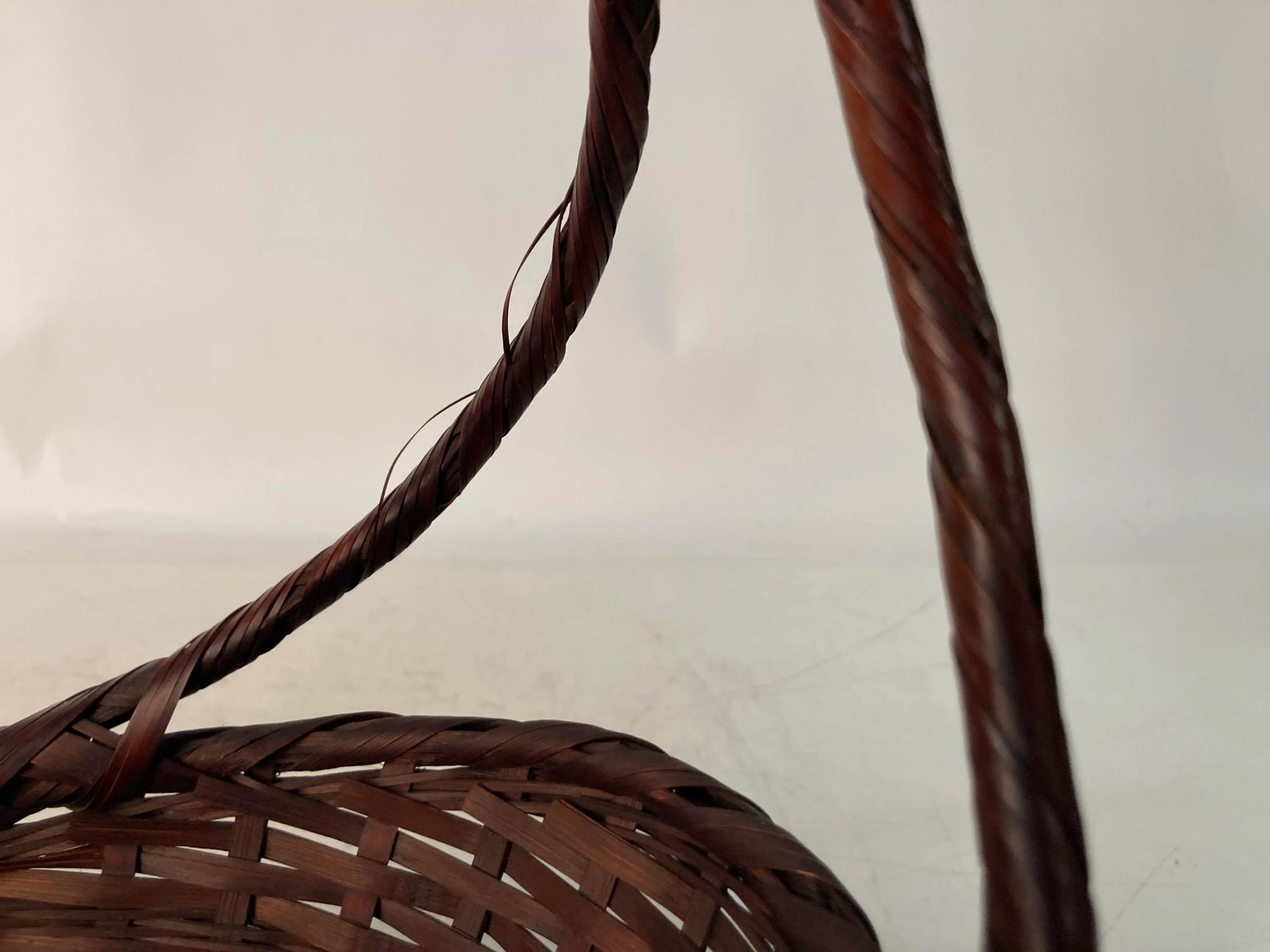 1960s Japanese Split Bamboo Flower Gathering Basket for Ikebana - 4