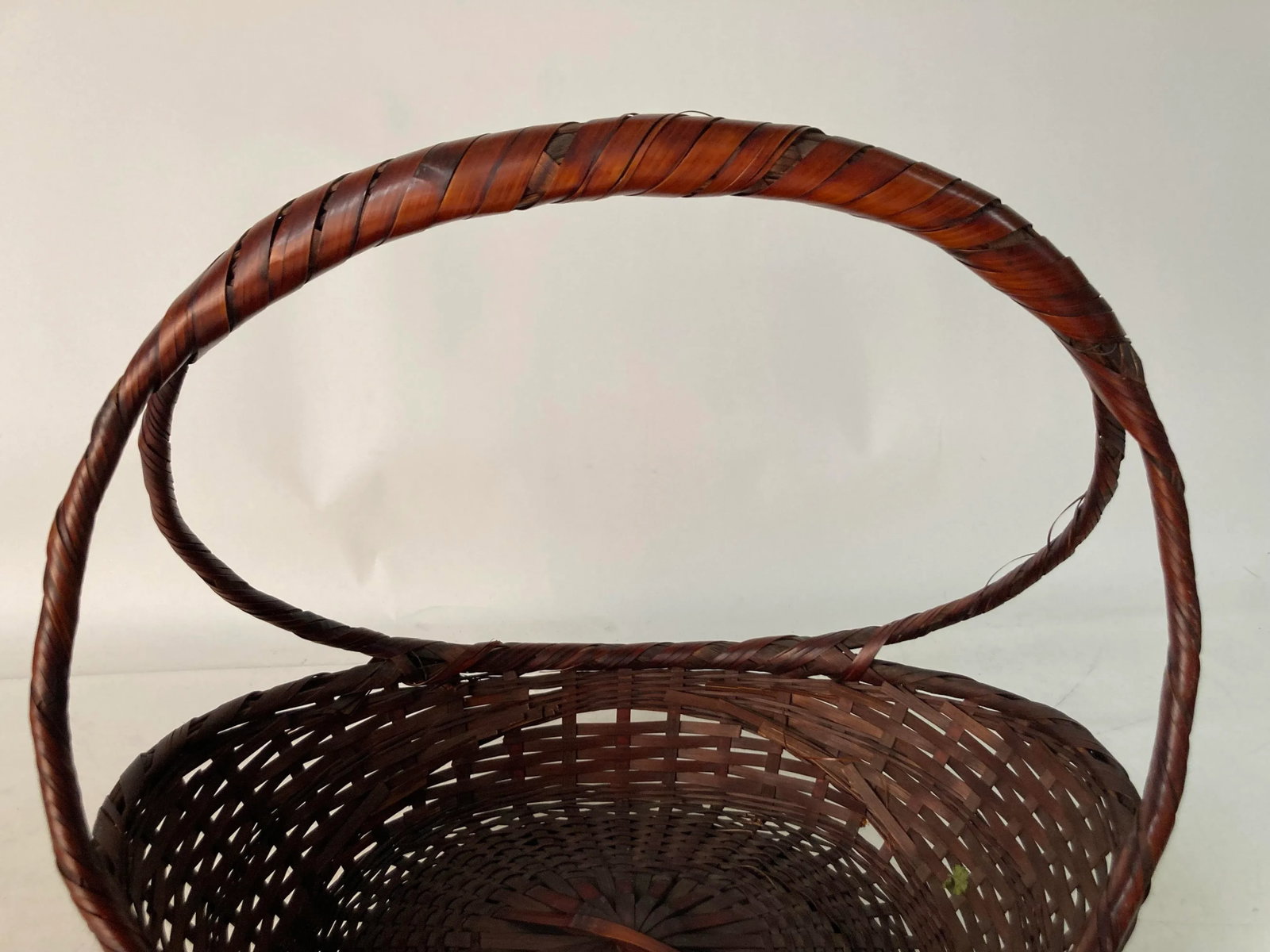 1960s Japanese Split Bamboo Flower Gathering Basket for Ikebana - 5