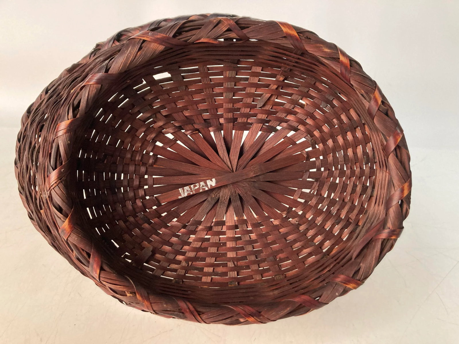 1960s Japanese Split Bamboo Flower Gathering Basket for Ikebana - 9