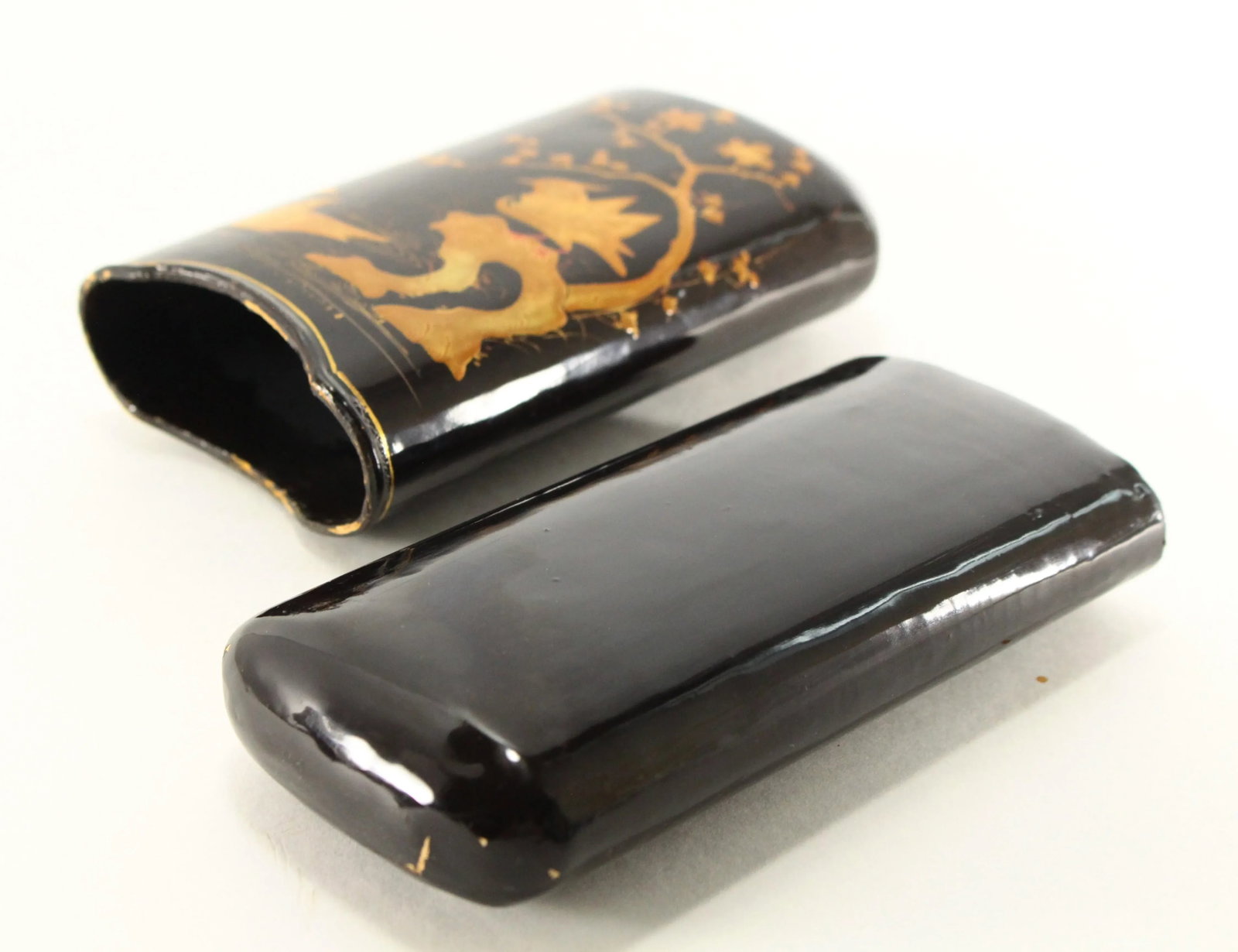 Japanese Gilt Black Lacquer Brillenetui Eyeglass Case, Meiji/Taisho Ea. 1900s - 11