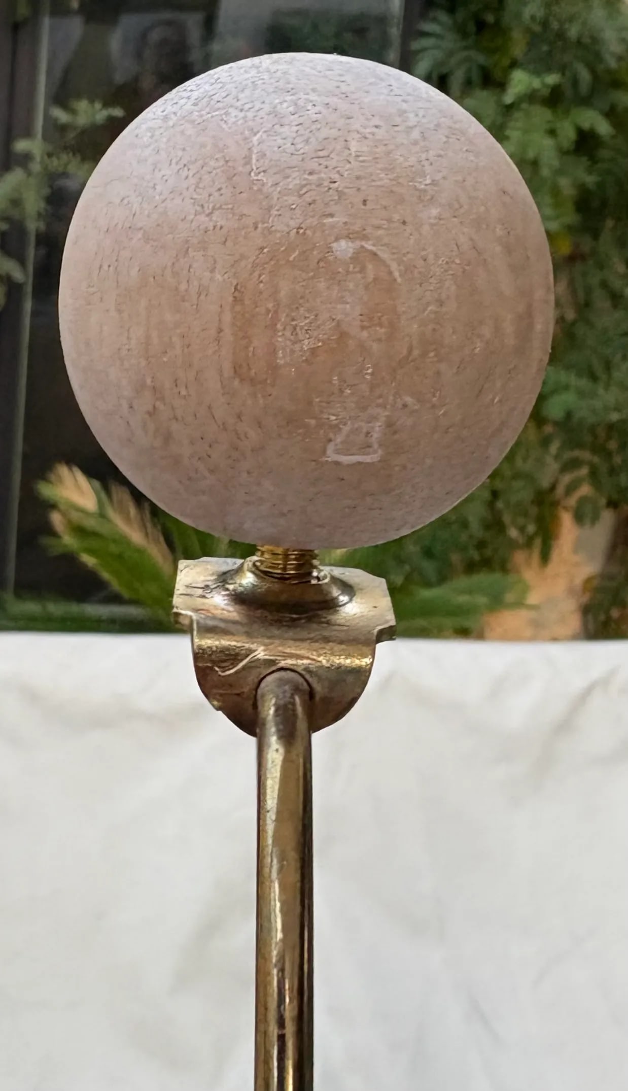 1980's Postmodern Plaster Rope and Handles Table Lamps With Shades, a Pair - 7