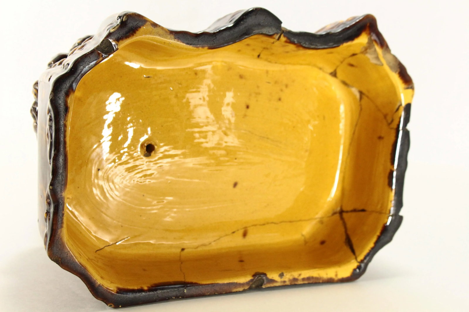 19th Century Rockingham Glaze Yellowware Dog King Charles Spaniel - 12