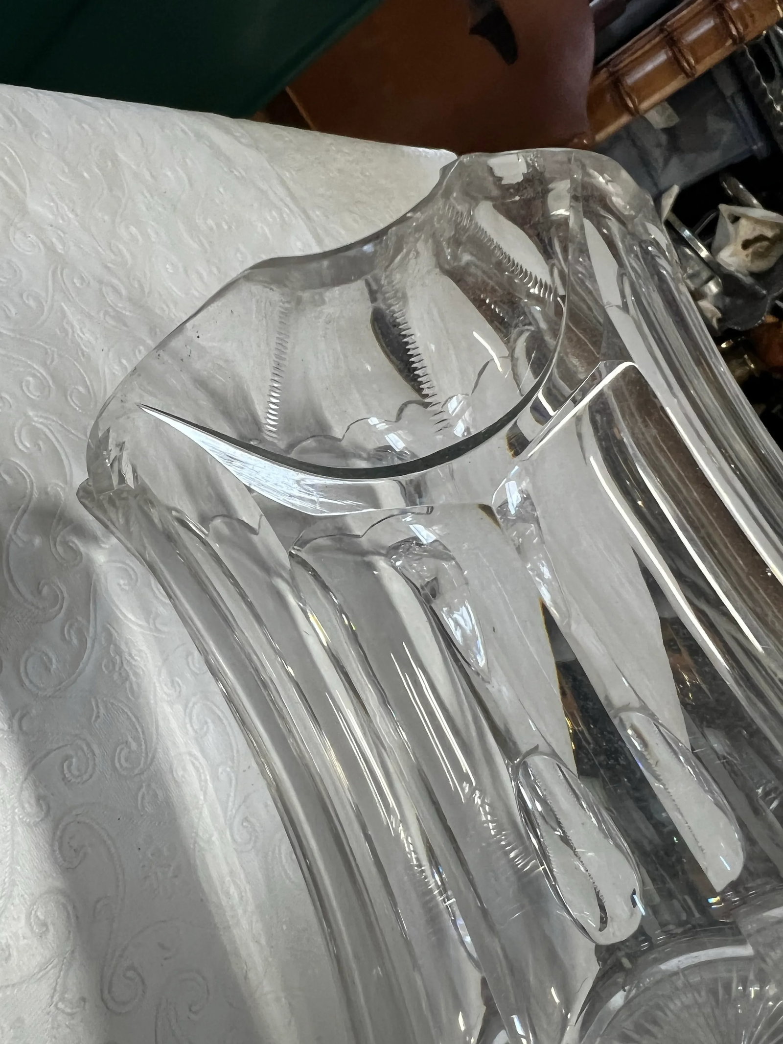 Late 19th Century Heavy Clear Glass Pitcher Jug by Heisey - 5