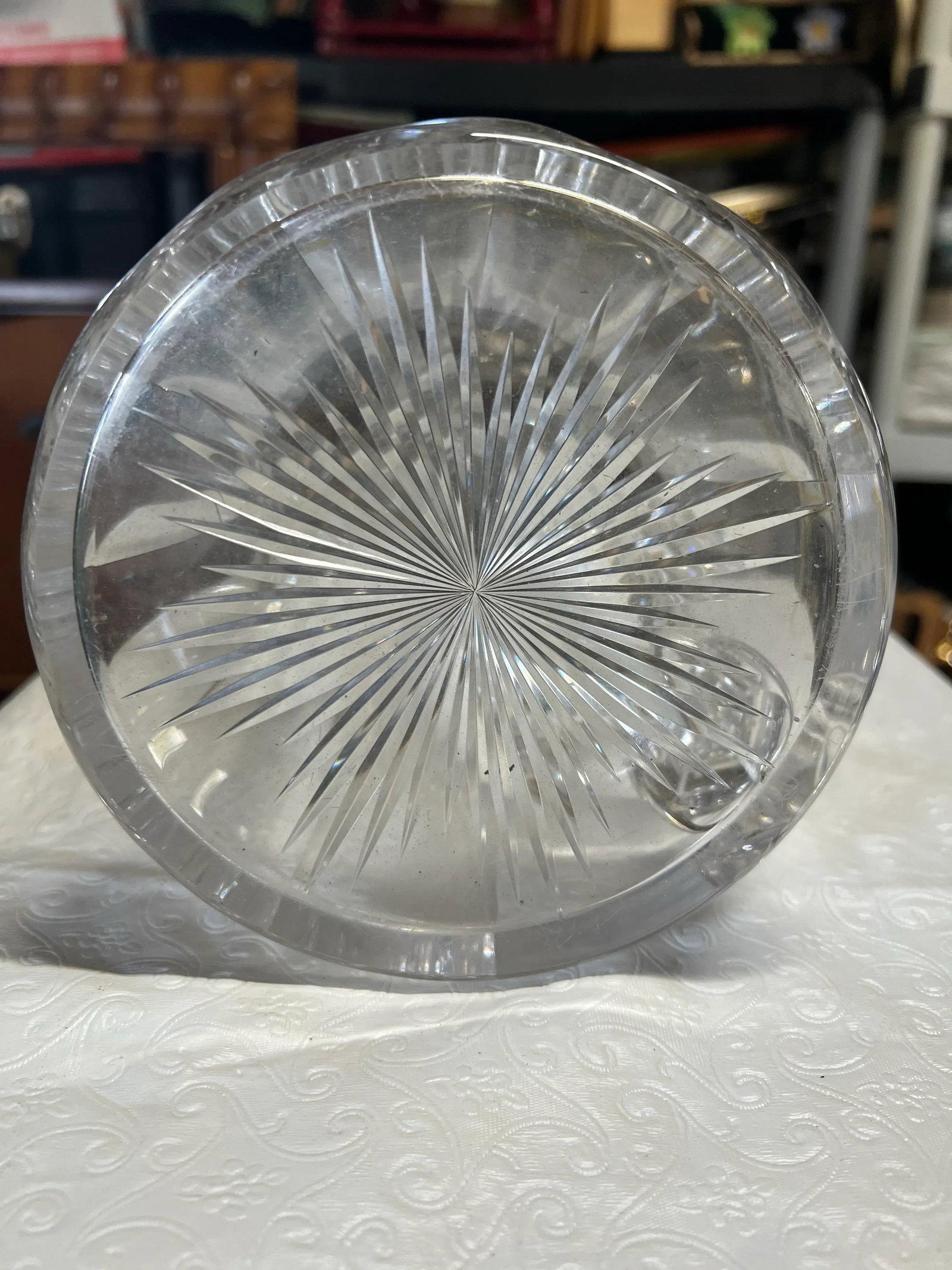 Late 19th Century Heavy Clear Glass Pitcher Jug by Heisey - 6
