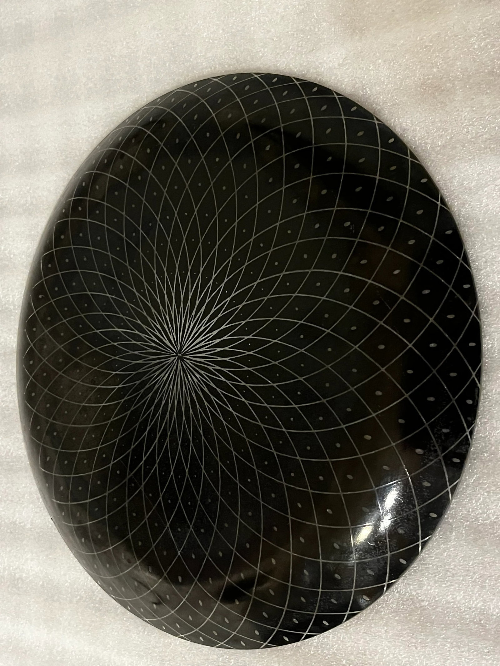 Vintage Black Glass Plates- Set of 8 - 4