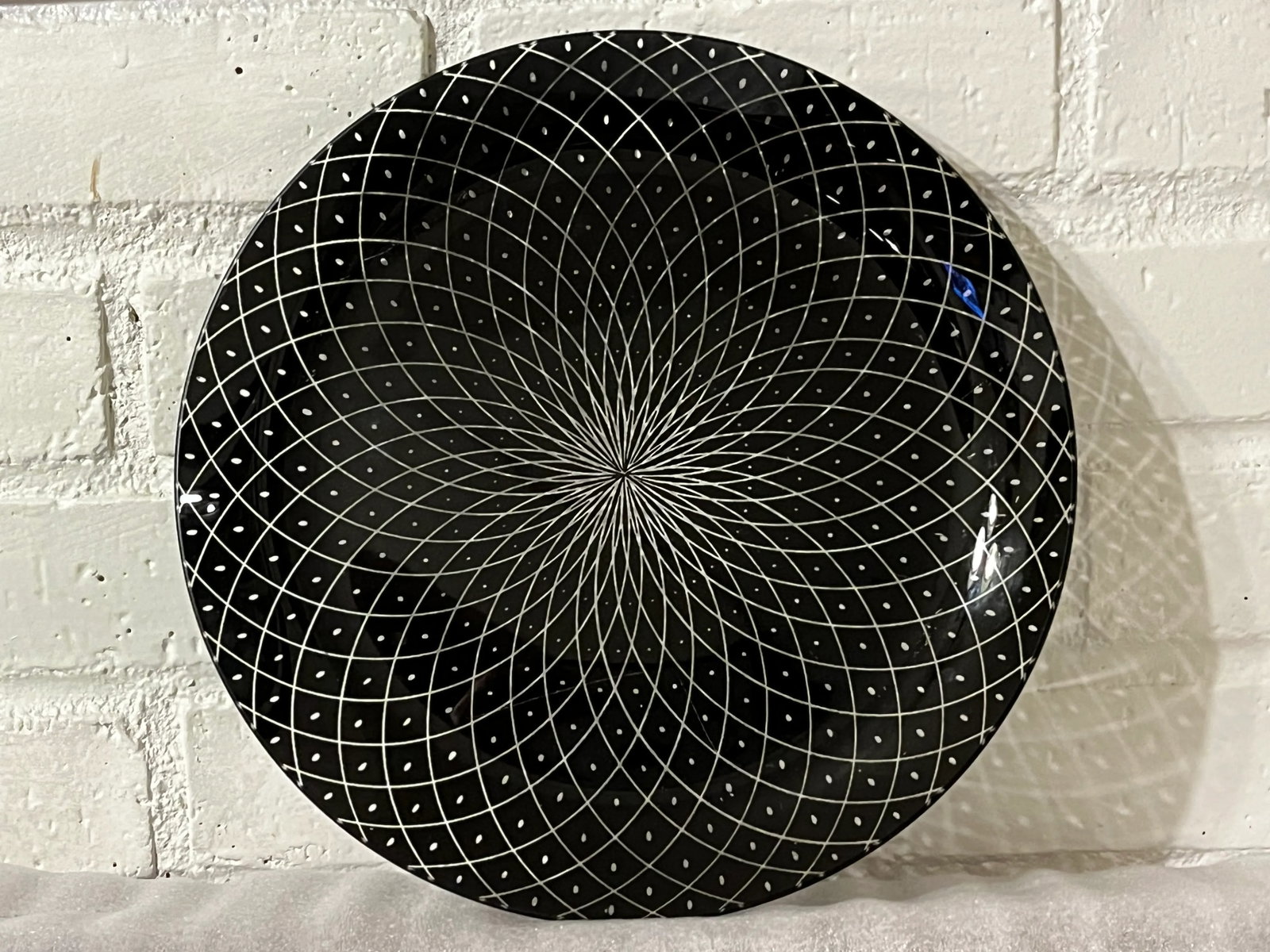 Vintage Black Glass Plates- Set of 8 - 9