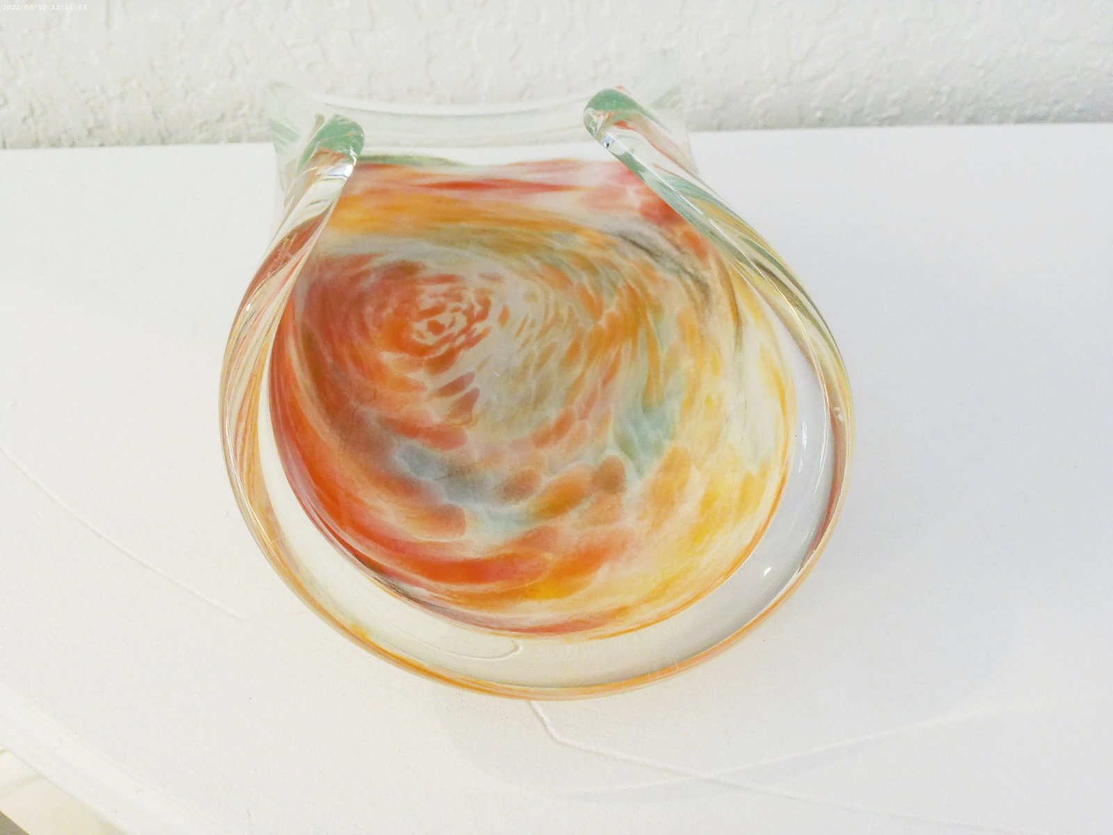 Vintage Dei Maestri Italian Murano Pastel Swirl Bowl - 3