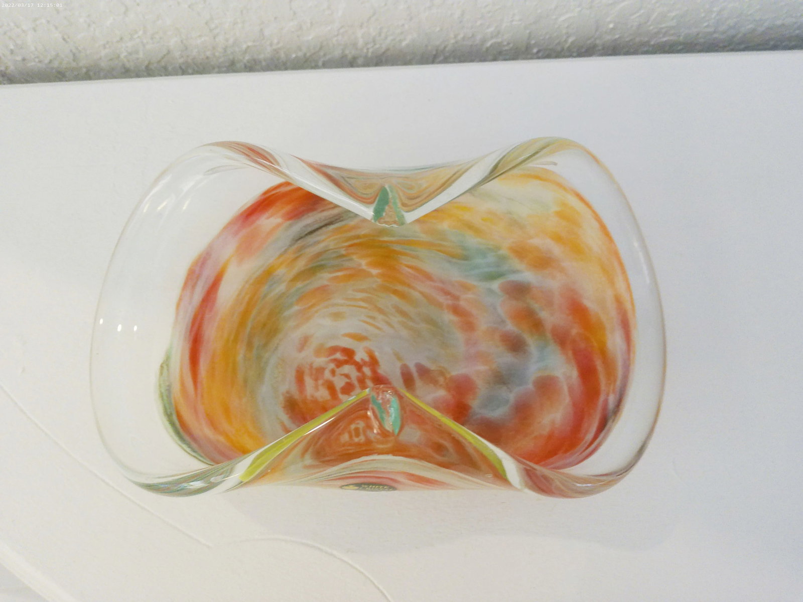 Vintage Dei Maestri Italian Murano Pastel Swirl Bowl - 4