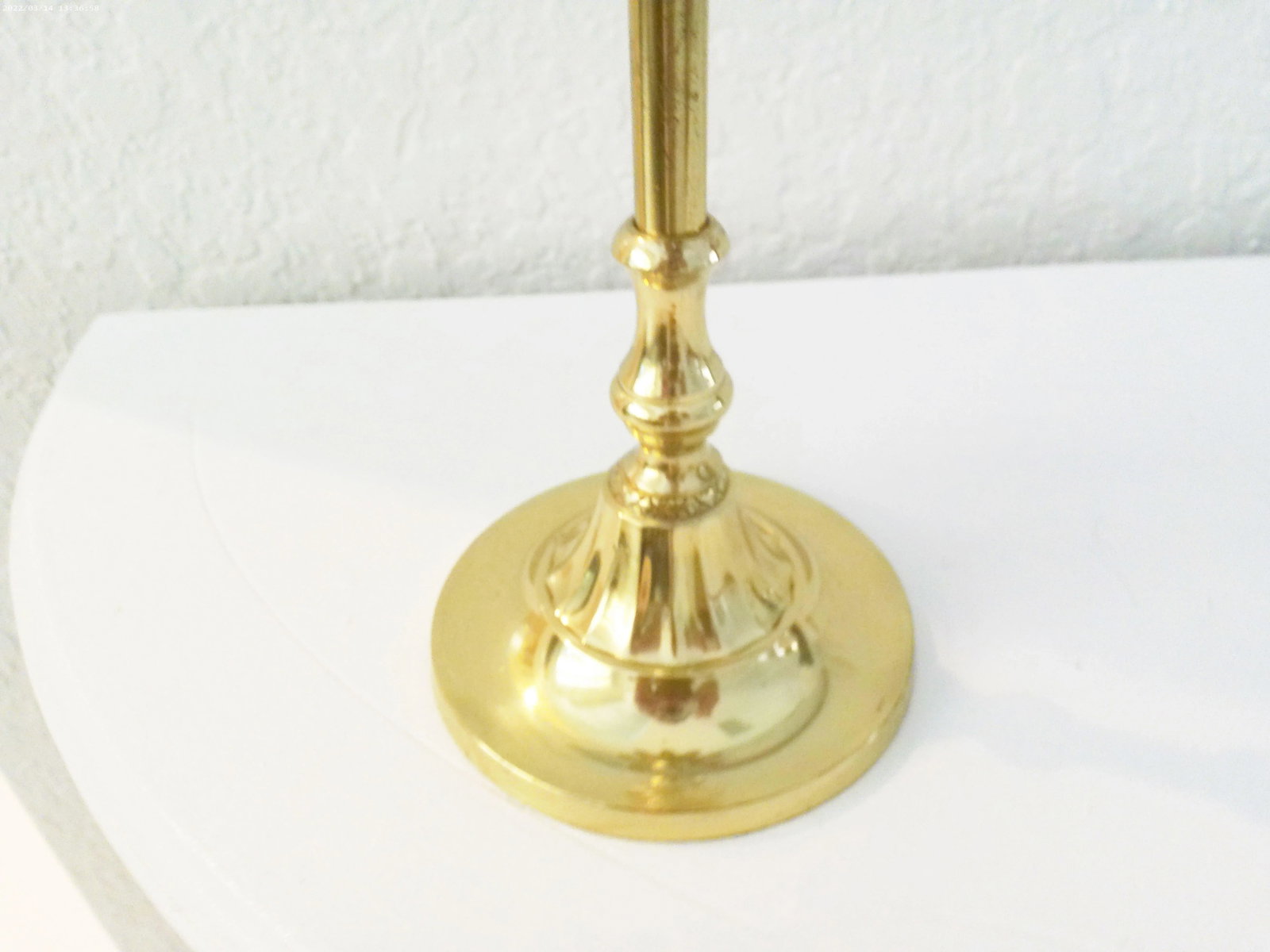 1980s Polished Brass Palm Tree Figural Candle Holders, a Pair - 2